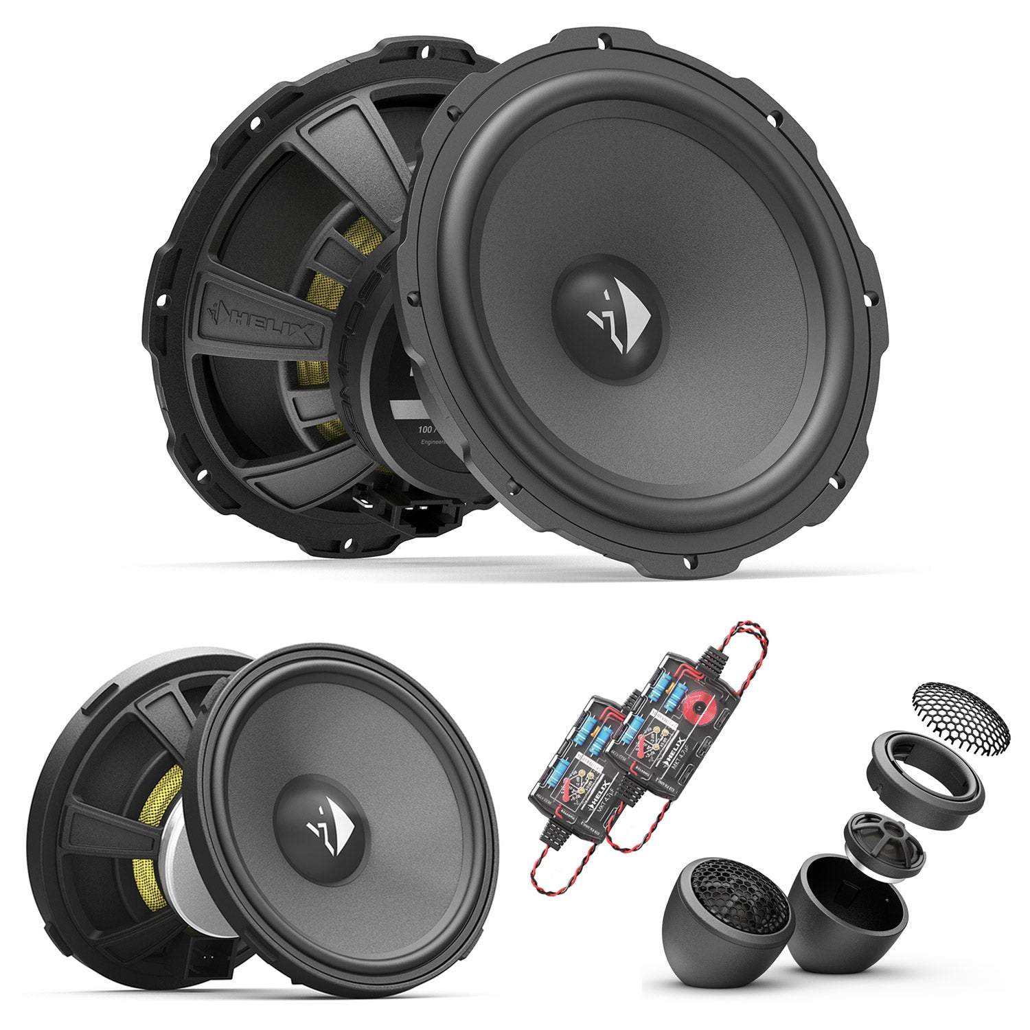 HELIX Ci3 6.5" 3-Way - Component Speaker Set, FlexMount | 3Ω