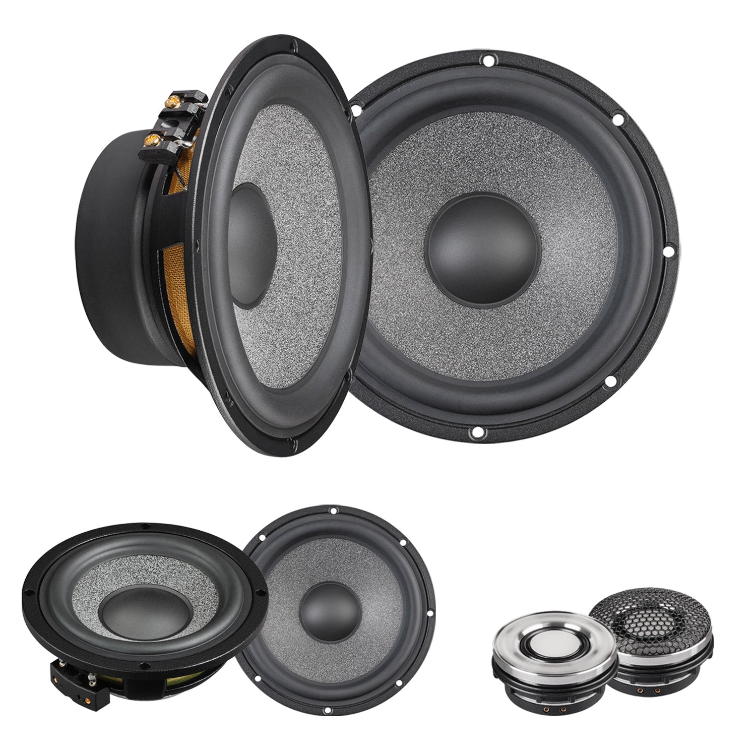 BRAX GRAPHIC GL 6.5" 3-Way Active - High-End Component Speaker Set | 3Ω