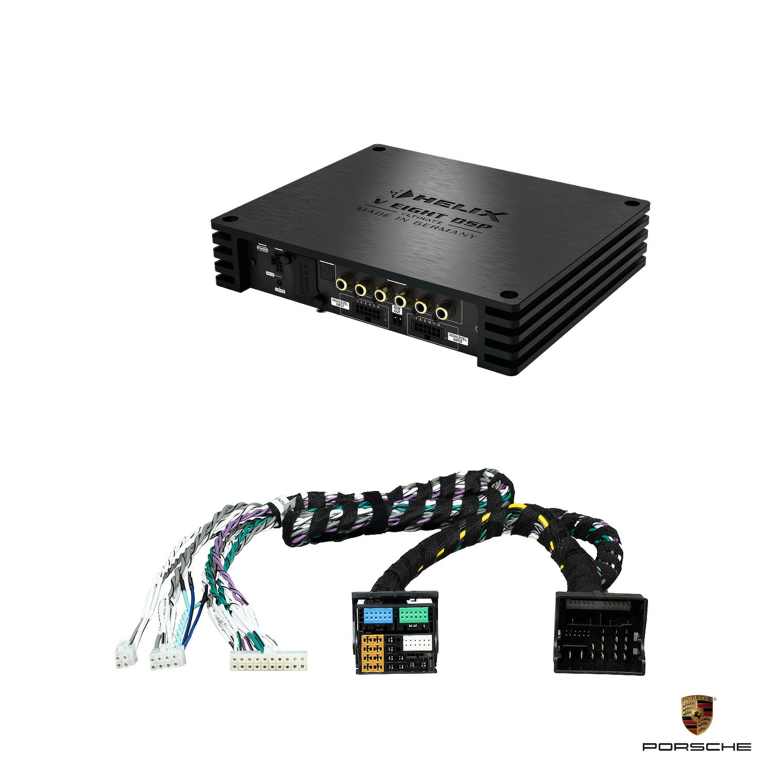 Porsche With Basic Sound from 2017 - DSP Amplifier + PnP Harness | HELIX NEXT V EIGHT DSP Ultimate