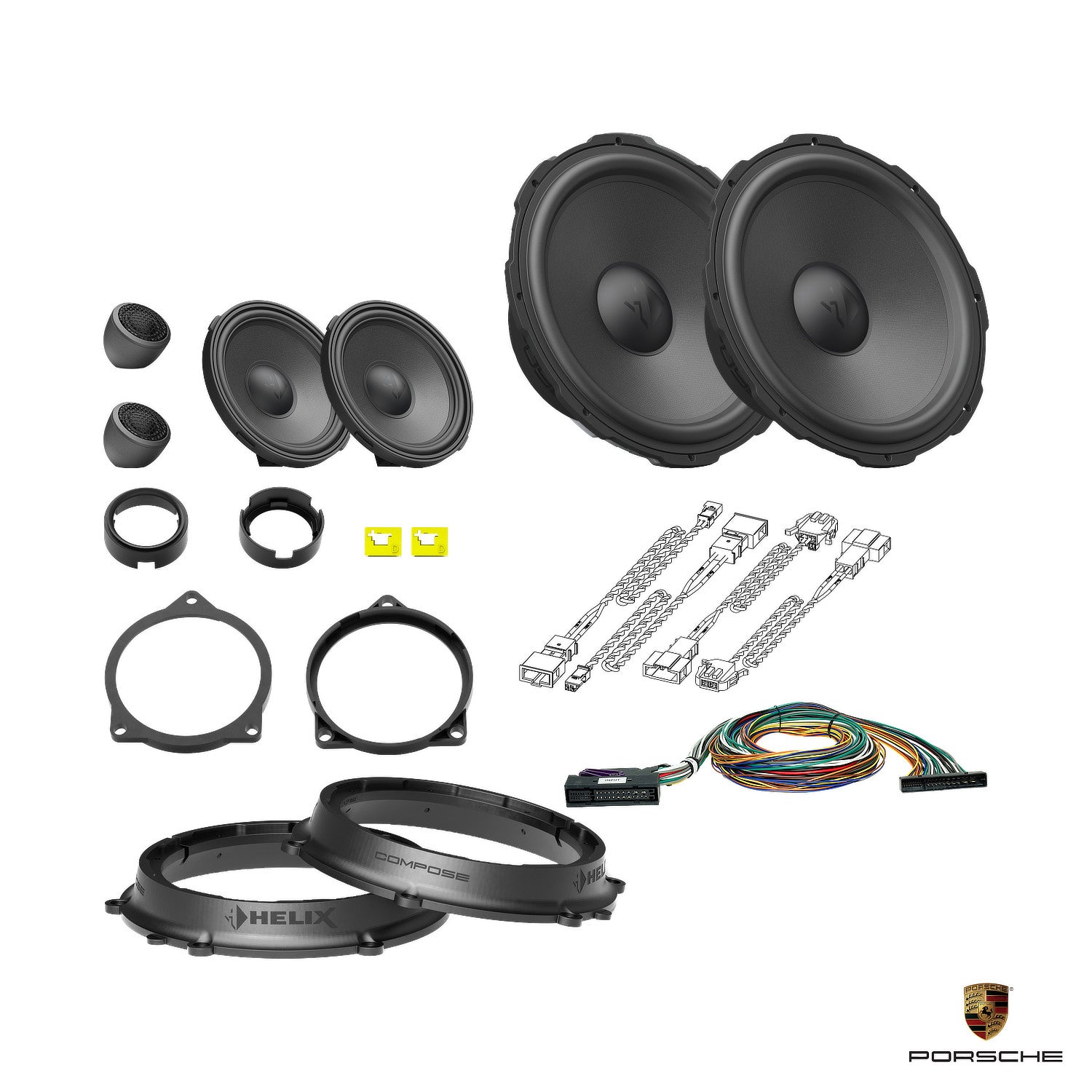 Porsche Boxster (982/718) BOSE - Front Speaker DSP Amplified Package | HELIX Ci7