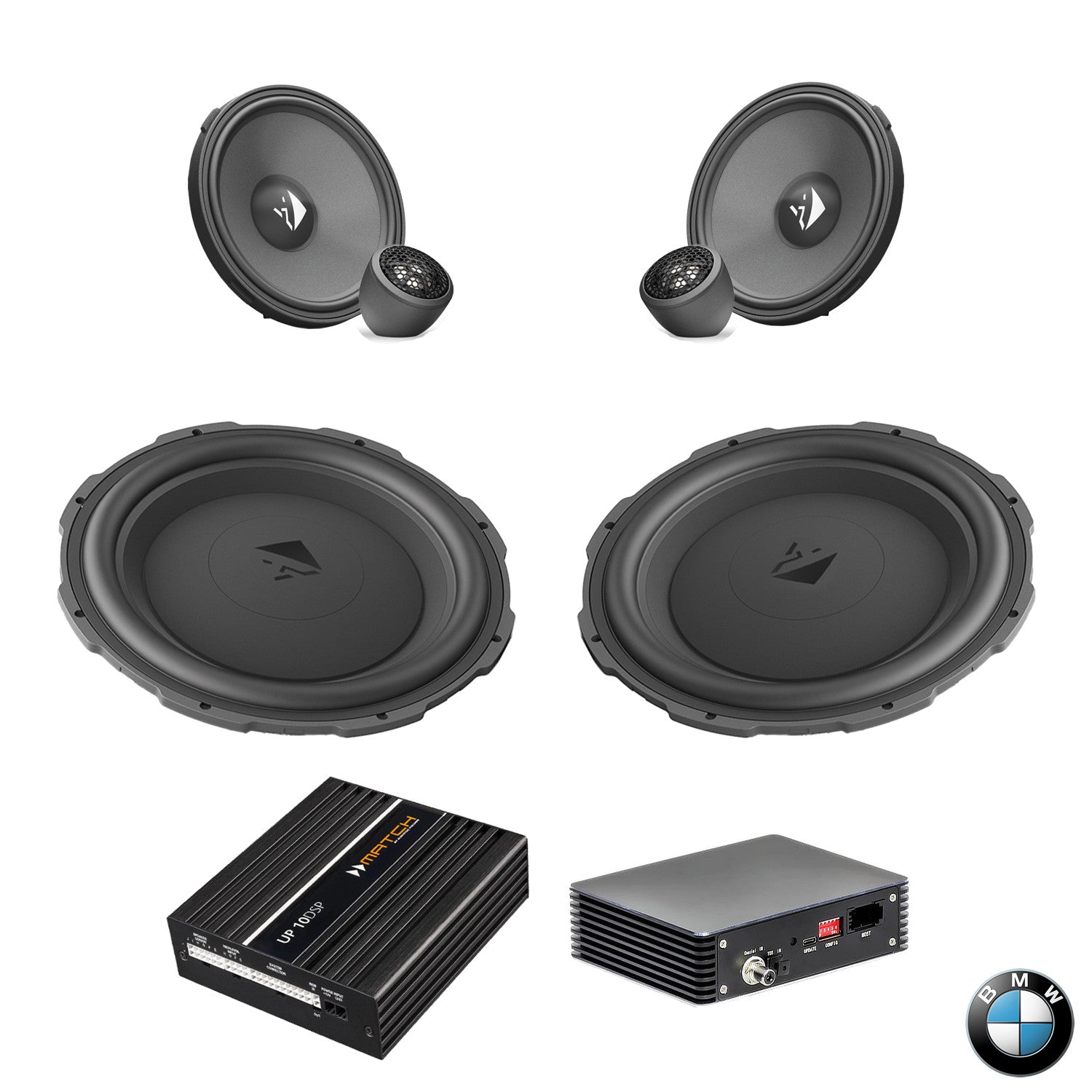 BMW Harman Kardon S0688 F Gen - Front Speaker & Subwoofer DSP Amplified Package | HELIX Ci5