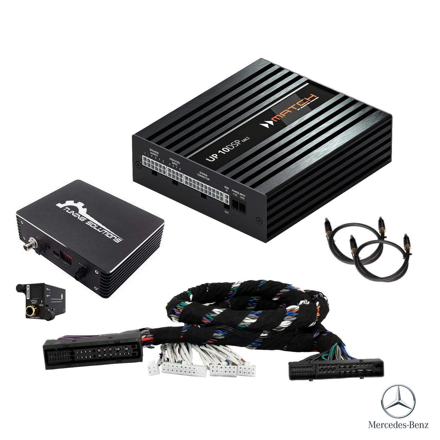 Mercedes C/GLC/GLE/E/G/Vito (Facelift MBUX 2020-2023) Burmester - Digital to Toslik Converter + DSP Amp & Harness Package | MATCH UP 10DSP