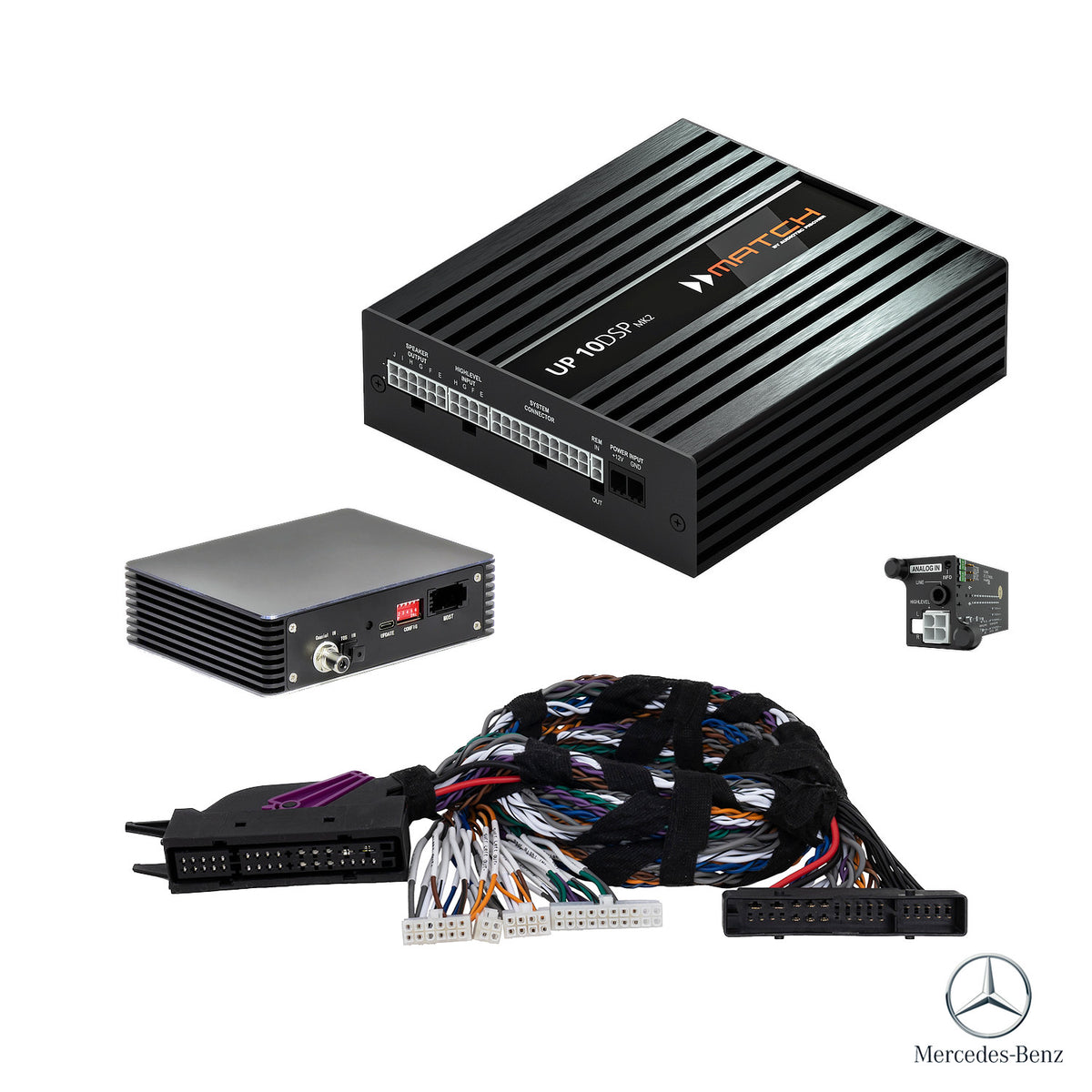 Mercedes C/GLC/E/G/S/Vito (-2019) Burmester - DSP Amplifier + PnP Harness | MATCH UP 10DSP