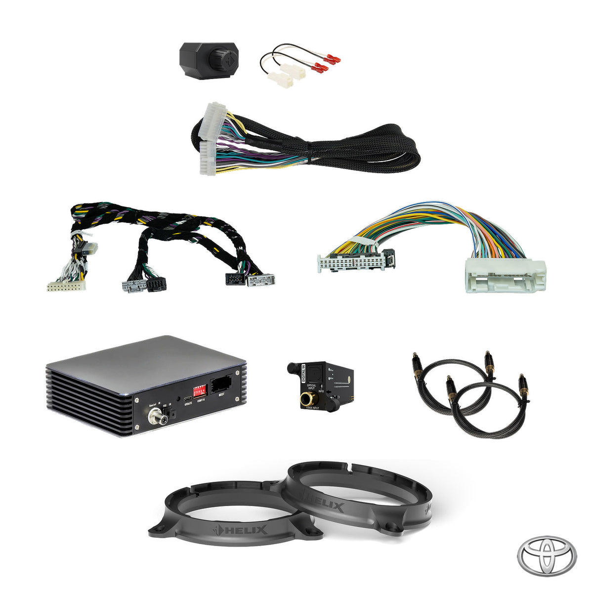 Toyota Hilux N80 - S/PDIF Interface + DSP Amp & Front Speaker & Subwoofer Package | HELIX Ci7