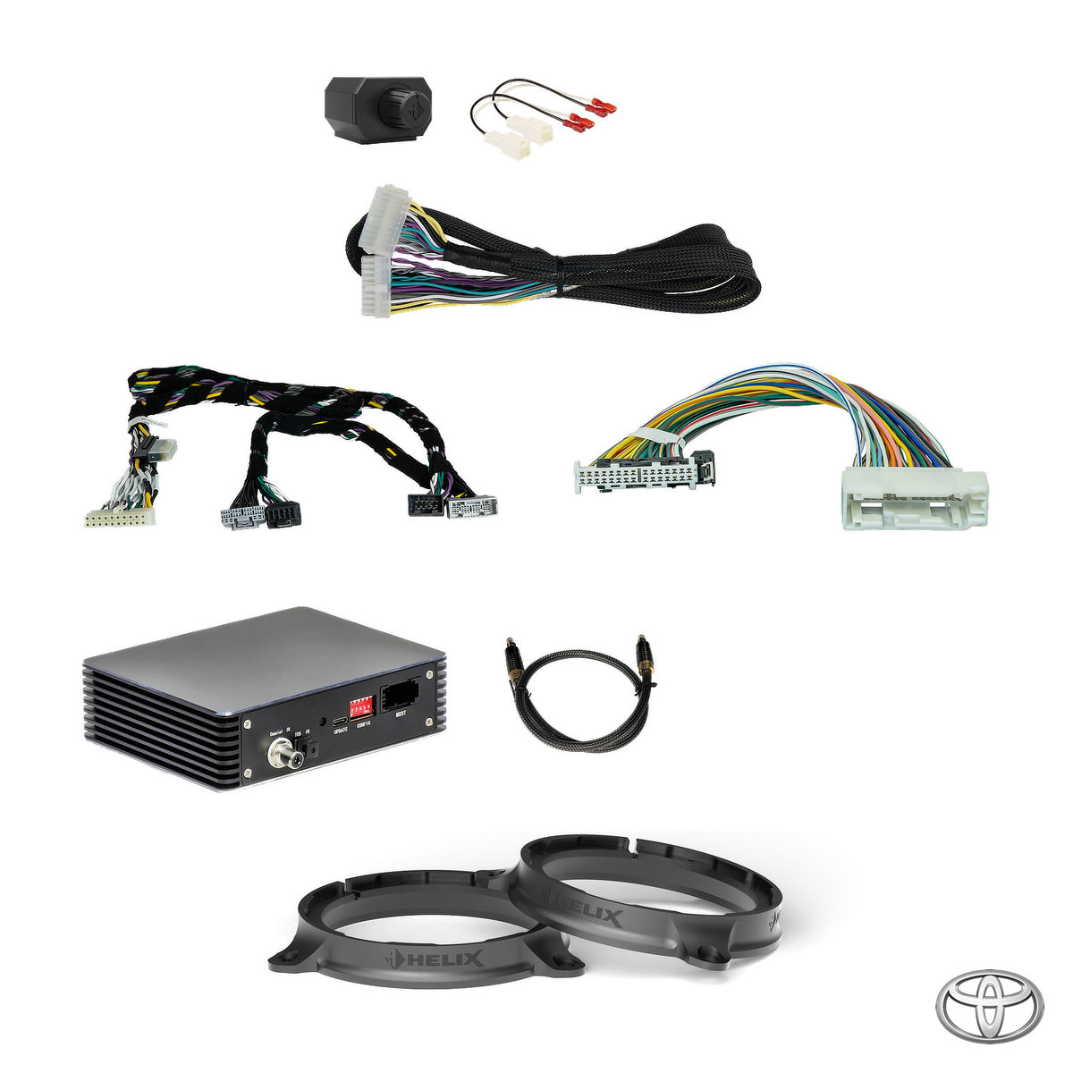 Toyota Hilux N80 - S/PDIF Interface + DSP Amp & Front Speaker & Subwoofer Package | HELIX Ci7