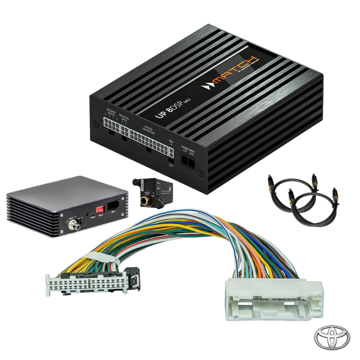 Toyota with JBL - Digital to Toslink Converter + DSP Amp & Harness Package | MATCH UP 8DSP MK2