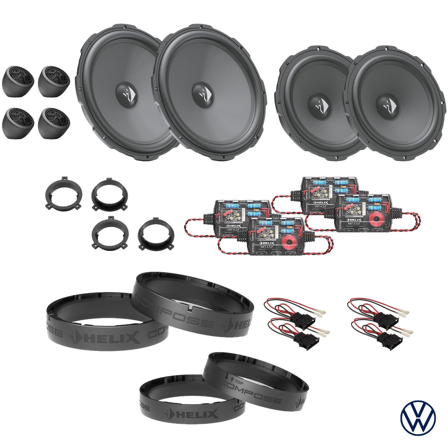 VW Tiguan - Speaker Upgrade Package 2 | HELIX Ci3