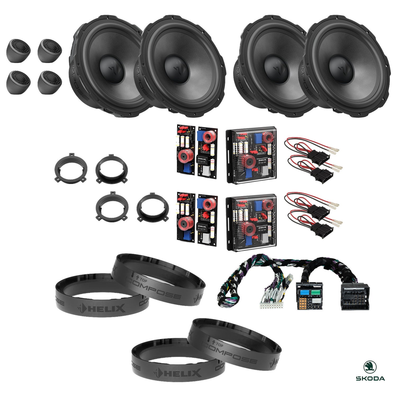 Skoda Octavia IV - Speaker DSP Amplified Upgrade Package | HELIX Ci7