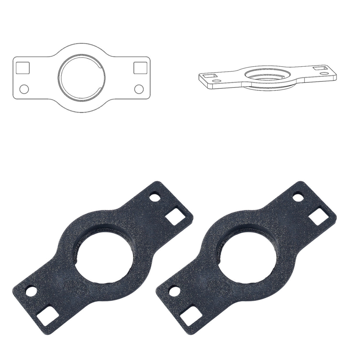 ST-3D SOUNDTECH FlexMount 20 - 0.75" 3D Printed Speaker Adapter | Pair