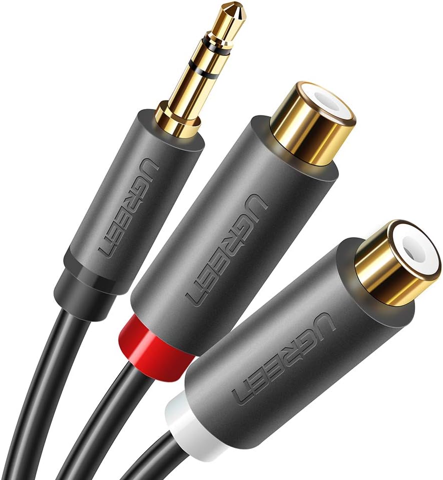 UGREEN 10547 - UGREEN 3.5mm Male to 2 RCA Female Jack Stereo Audio Cable Y Adapter