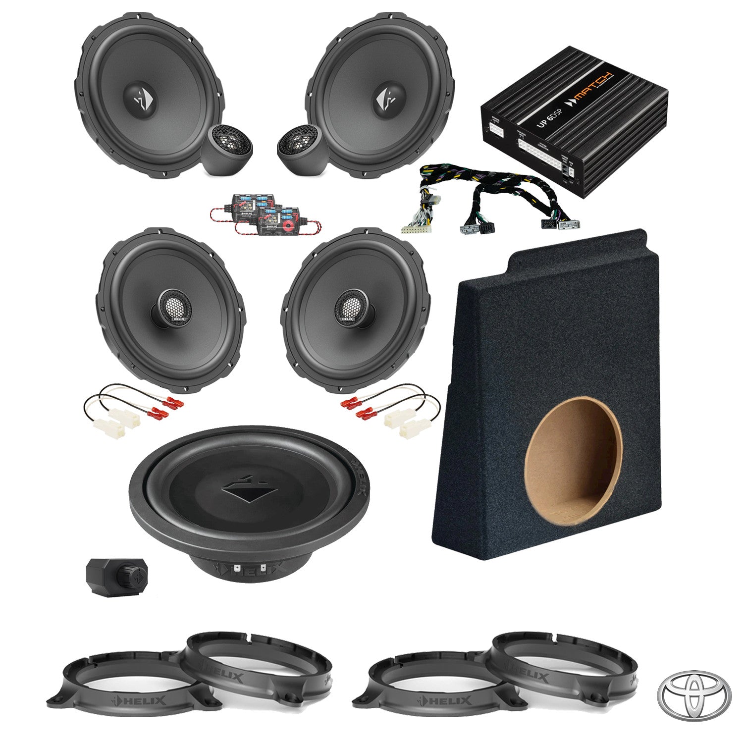 Toyota Hilux SR5 Dual Cab - Speaker & Subwoofer DSP Amplified Package | HELIX Ci3