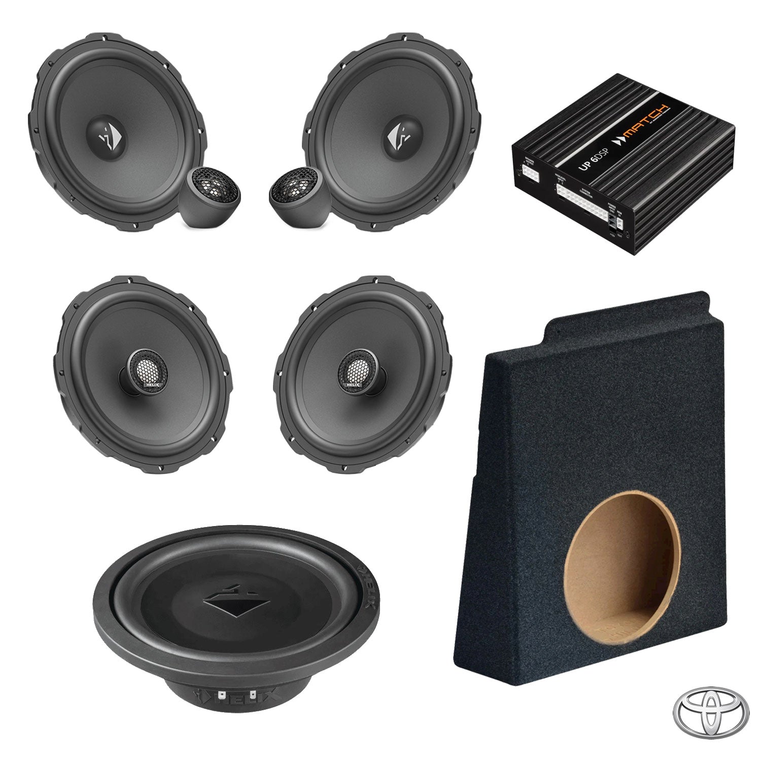 Toyota Hilux SR5 Dual Cab - Speaker & Subwoofer DSP Amplified Package | HELIX Ci3