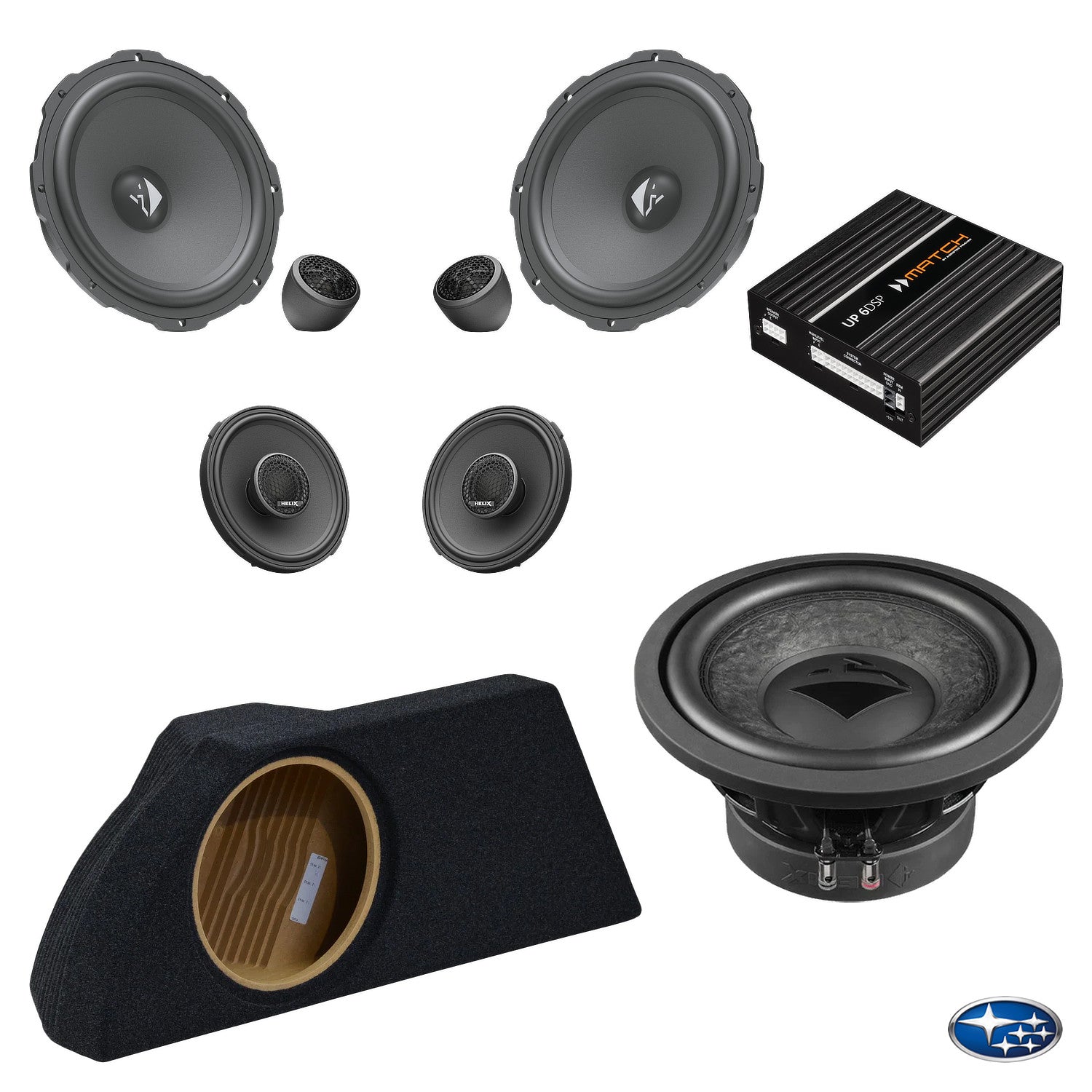 Subaru BRZ - Speaker & Left-Side Subwoofer DSP Amplified Package | HELIX Ci3