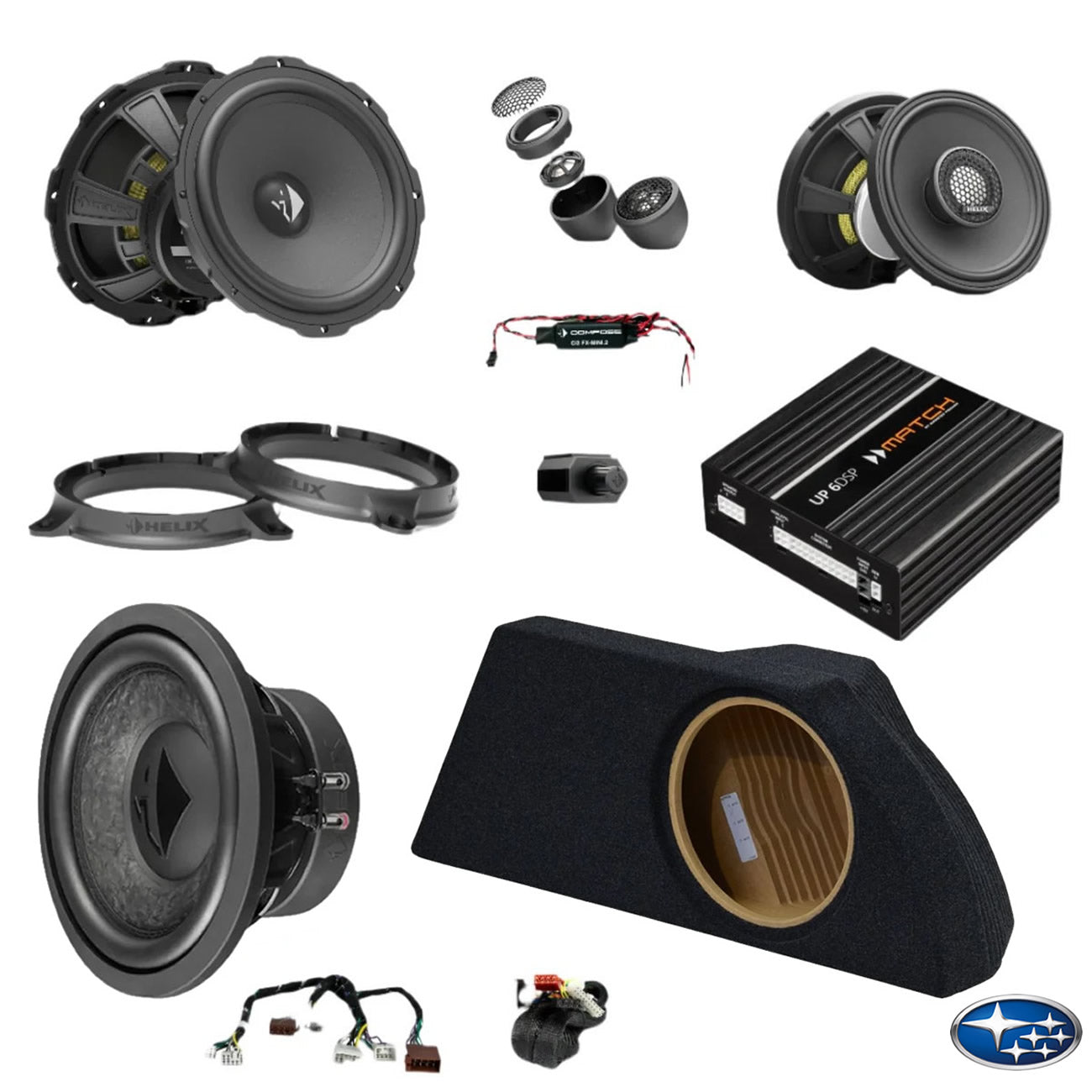 Subaru BRZ - Speaker & Right-Side Subwoofer DSP Amplified Package | HELIX Ci3