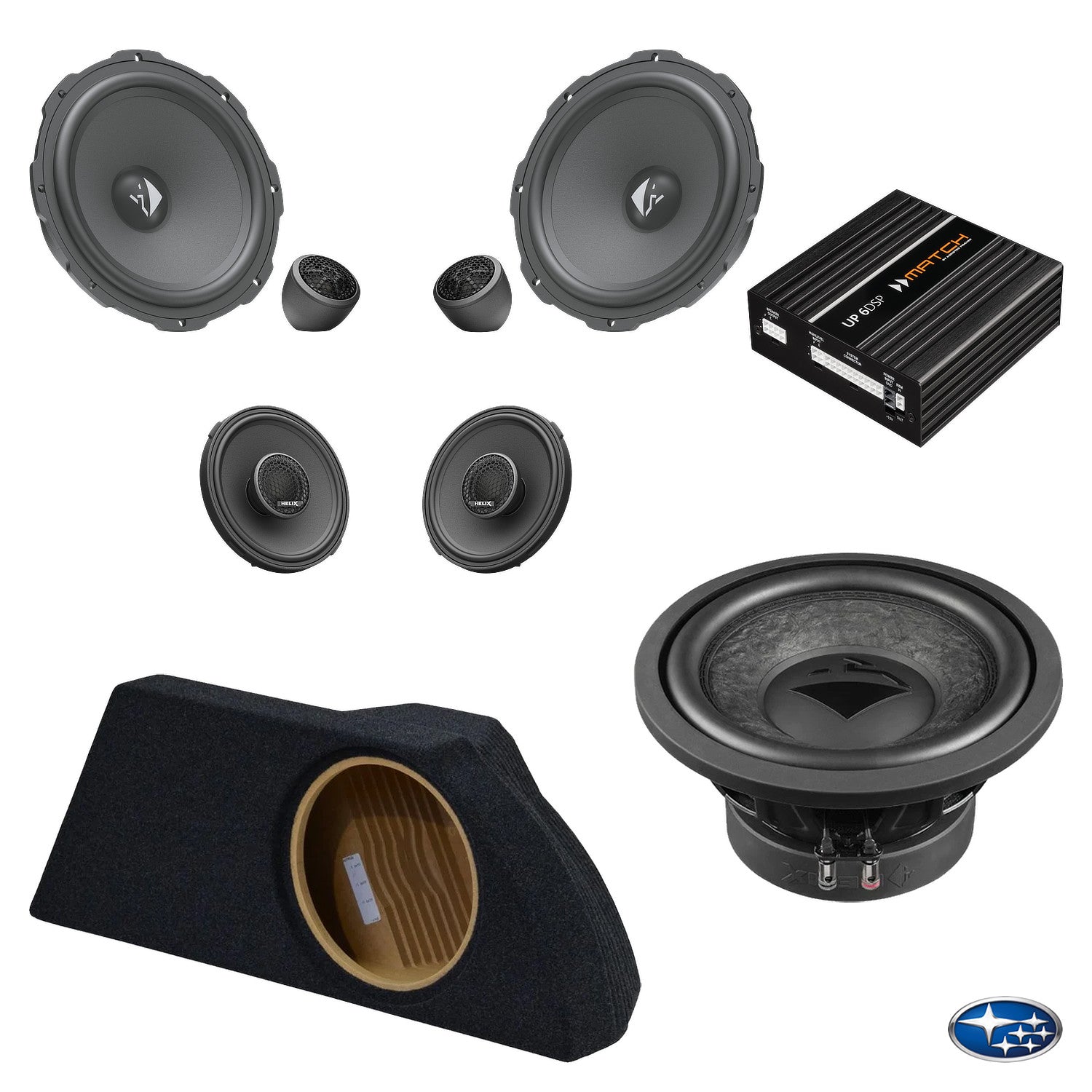 Subaru BRZ - Speaker & Right-Side Subwoofer DSP Amplified Package | HELIX Ci3