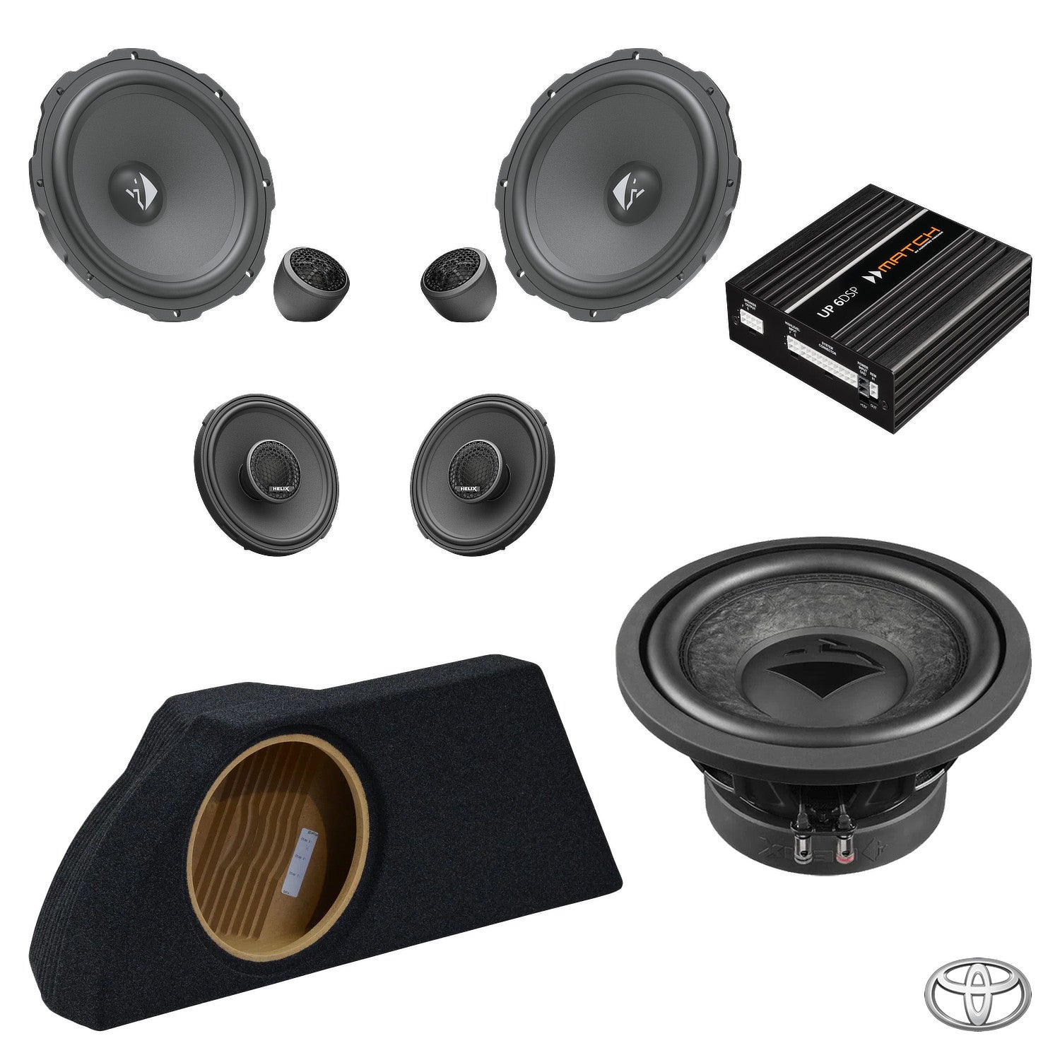 Toyota GT86, GR86 - Speaker & Left-Side Subwoofer DSP Amplified Package | HELIX Ci3
