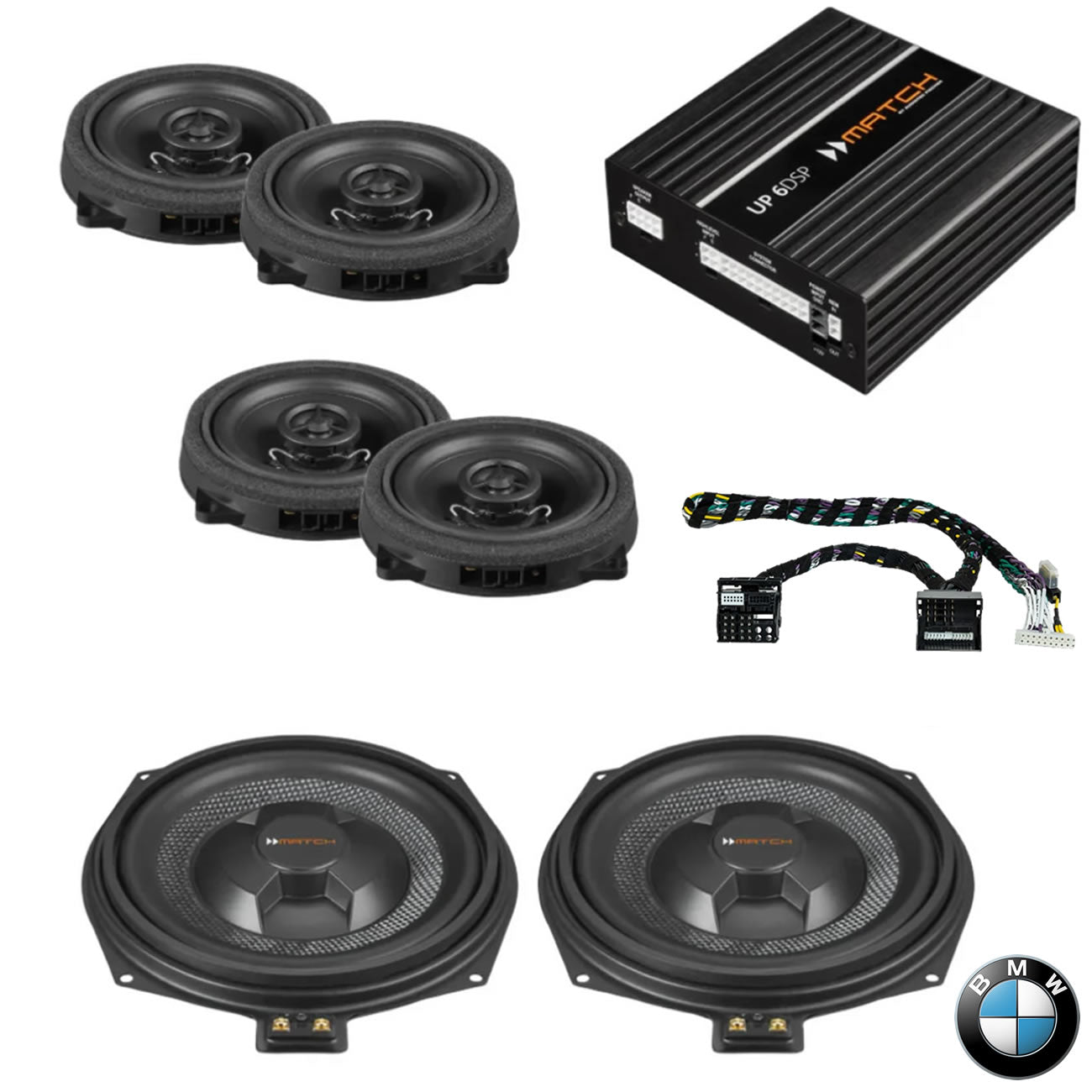 BMW Basic Sound F Gen - Speaker & Subwoofer DSP Amplified Package | MATCH UP PnP