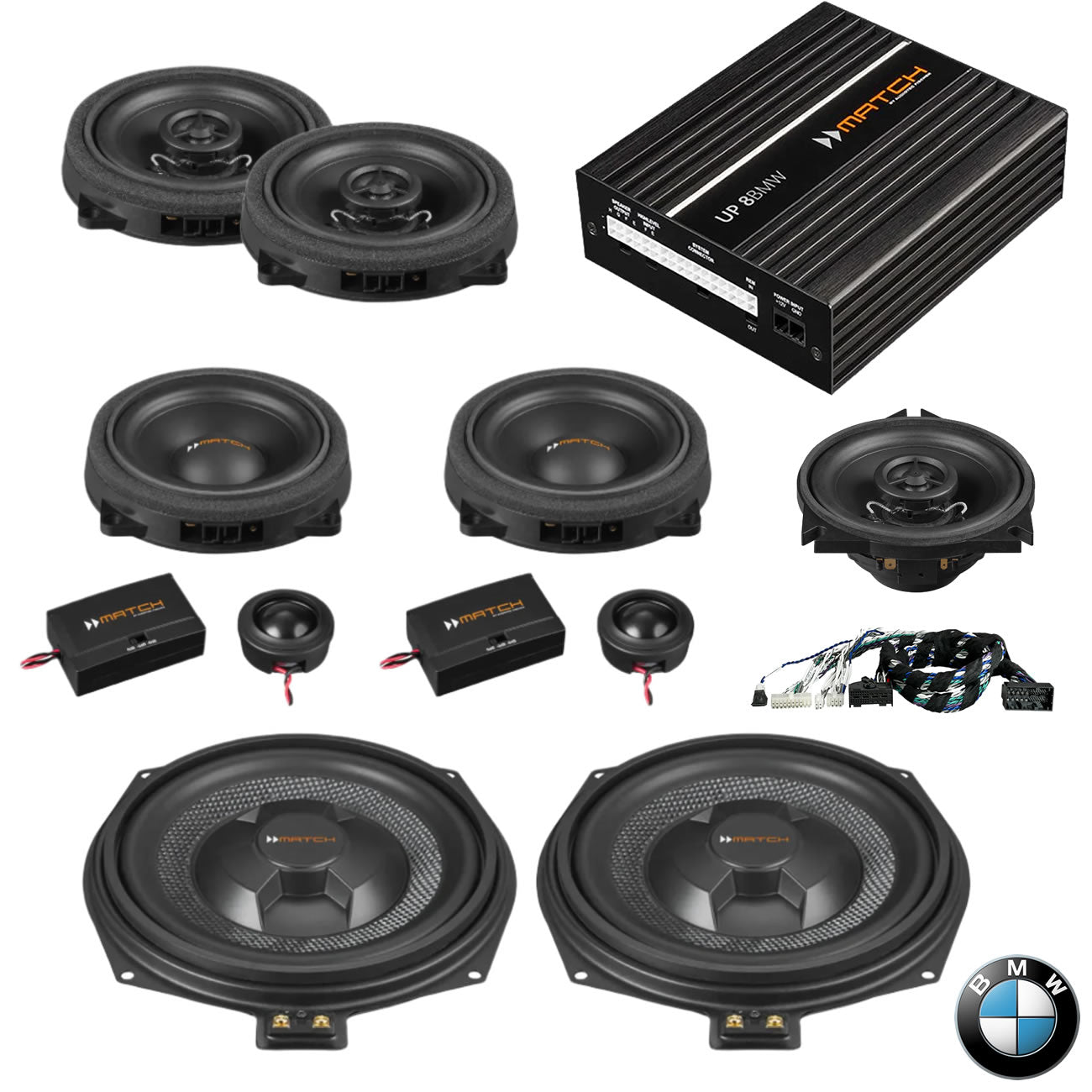 BMW HiFi S0676 F Gen - Speaker & Subwoofer DSP Amplified Package | MATCH UP PnP