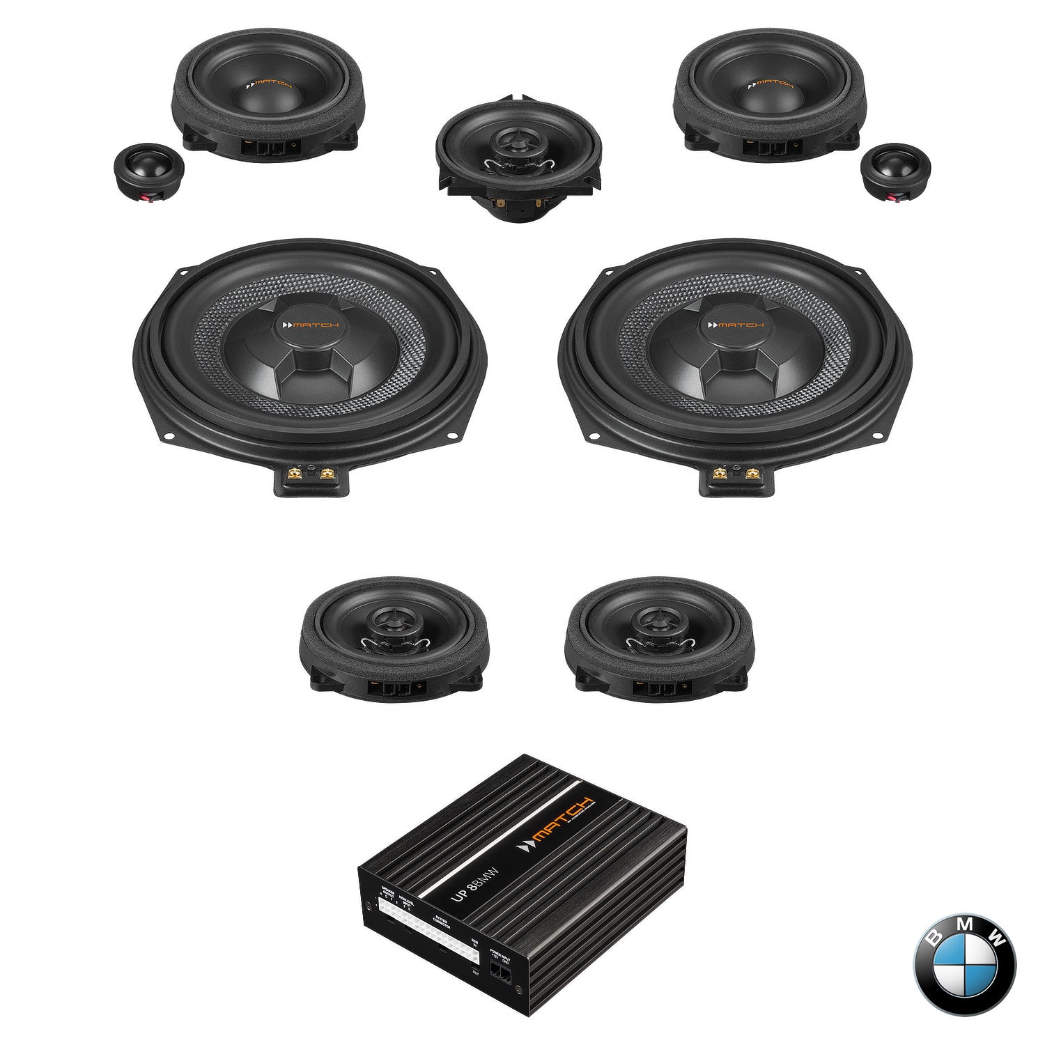BMW HiFi S0676 F Gen - Speaker & Subwoofer DSP Amplified Package | MATCH UP PnP