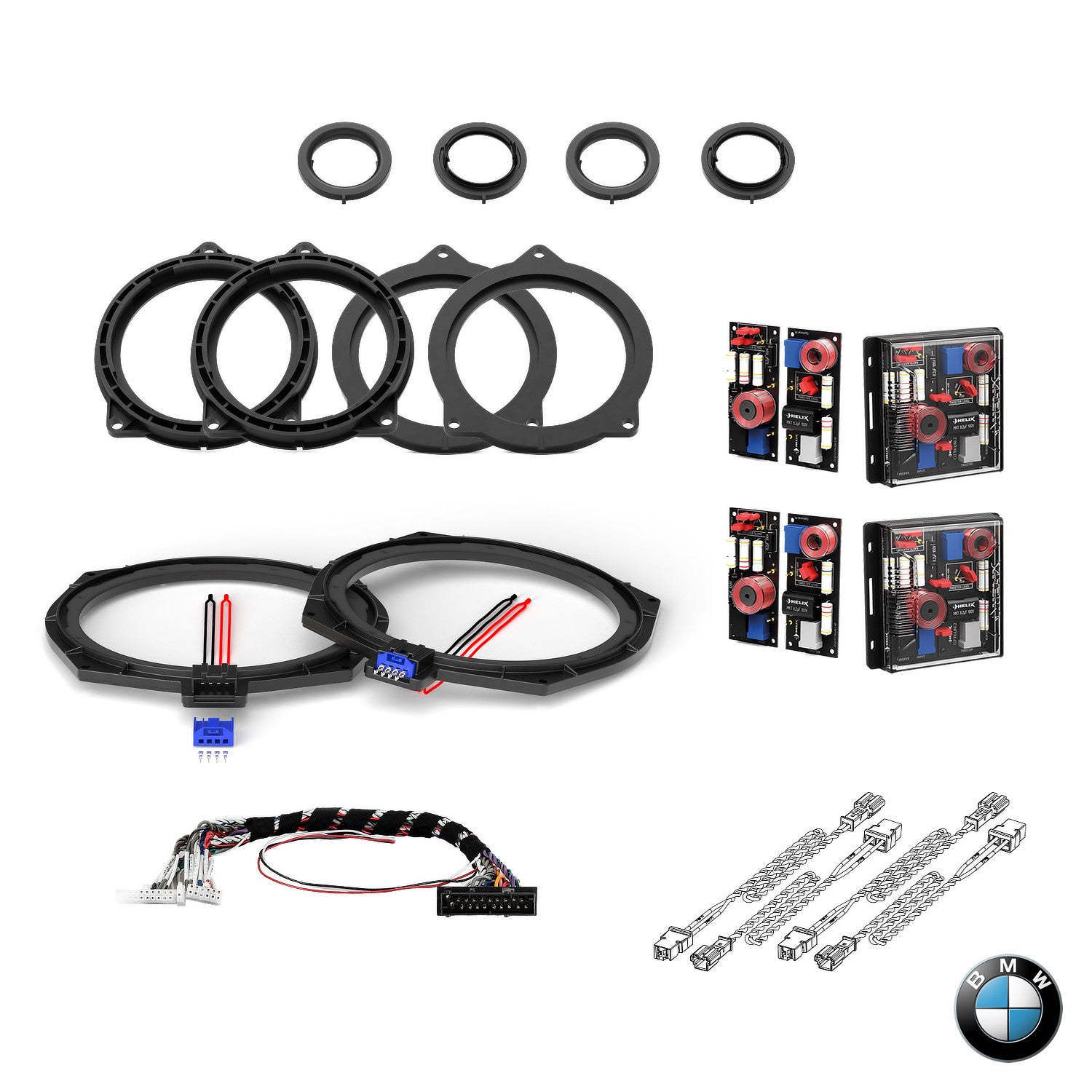 BMW HiFi S0676 F Gen - Speaker & Subwoofer DSP Amplified Package | HELIX Ci7 / Ci5 (rear tweeter grilles required)