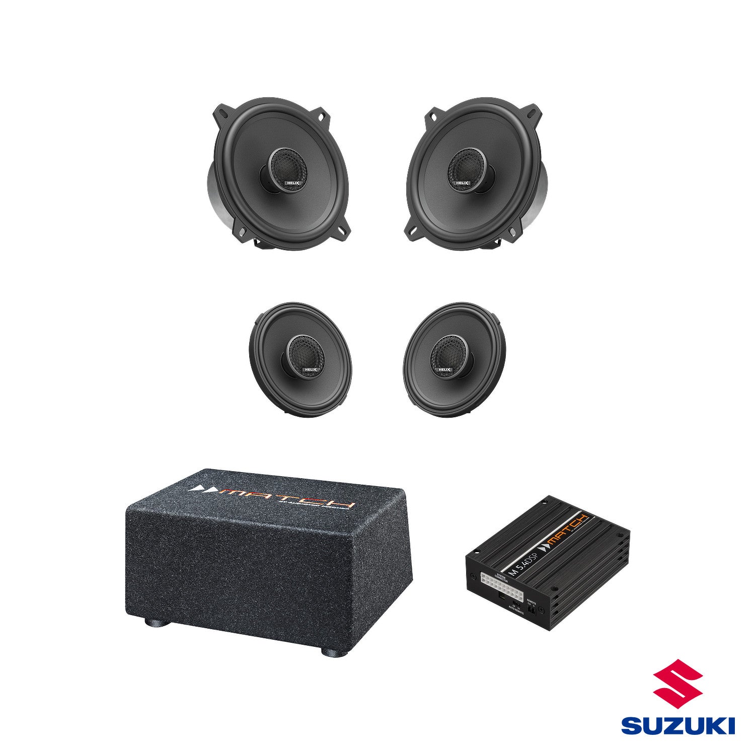 Suzuki Jimny - Speaker & Subwoofer Amplified Package | MATCH M 5.4DSP / HELIX Ci3