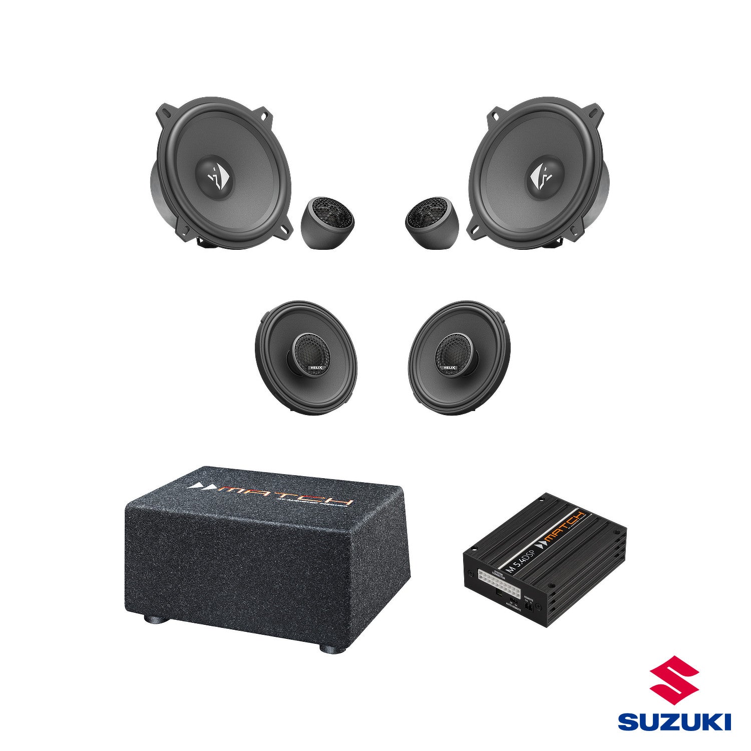 Suzuki Jimny - Speaker & Subwoofer Amplified Package 2 | MATCH M 5.4DSP / HELIX Ci3