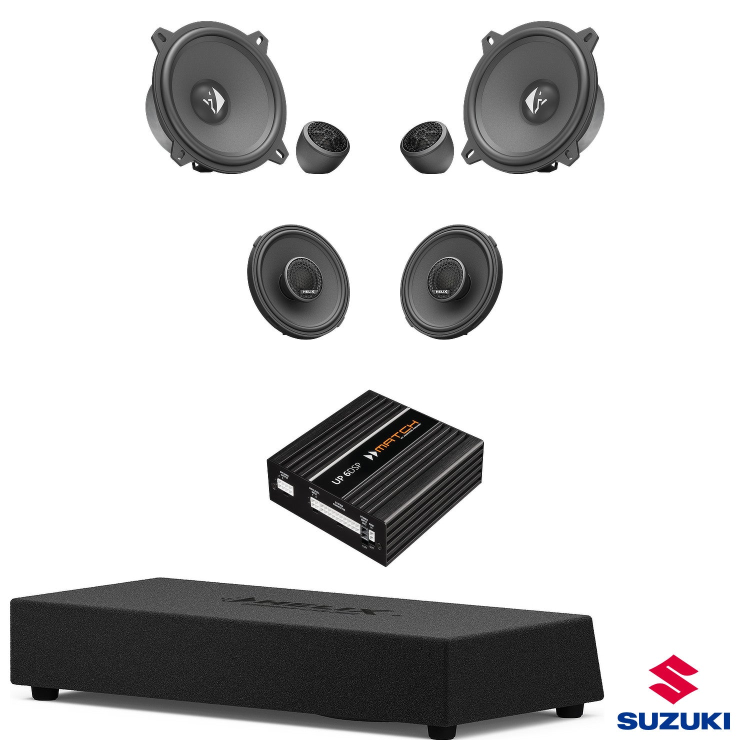 Suzuki Jimny - Speaker & Subwoofer Amplified Package 2 | MATCH UP 6DSP / HELIX Ci3