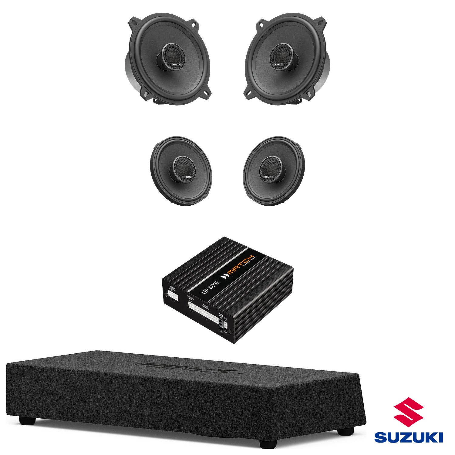 Suzuki Jimny - Speaker & Subwoofer Amplified Package | MATCH UP 6DSP / HELIX Ci3