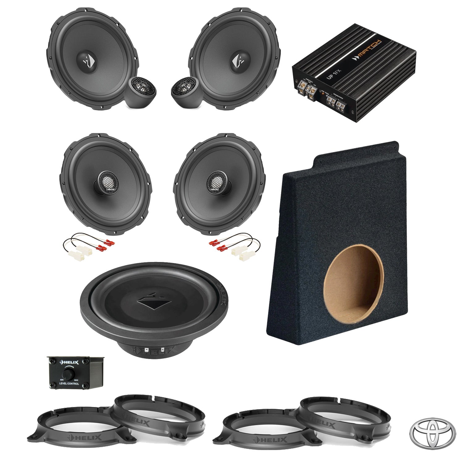 Toyota Hilux SR5 Dual Cab - Speaker & Subwoofer Amplified Package | HELIX Ci3