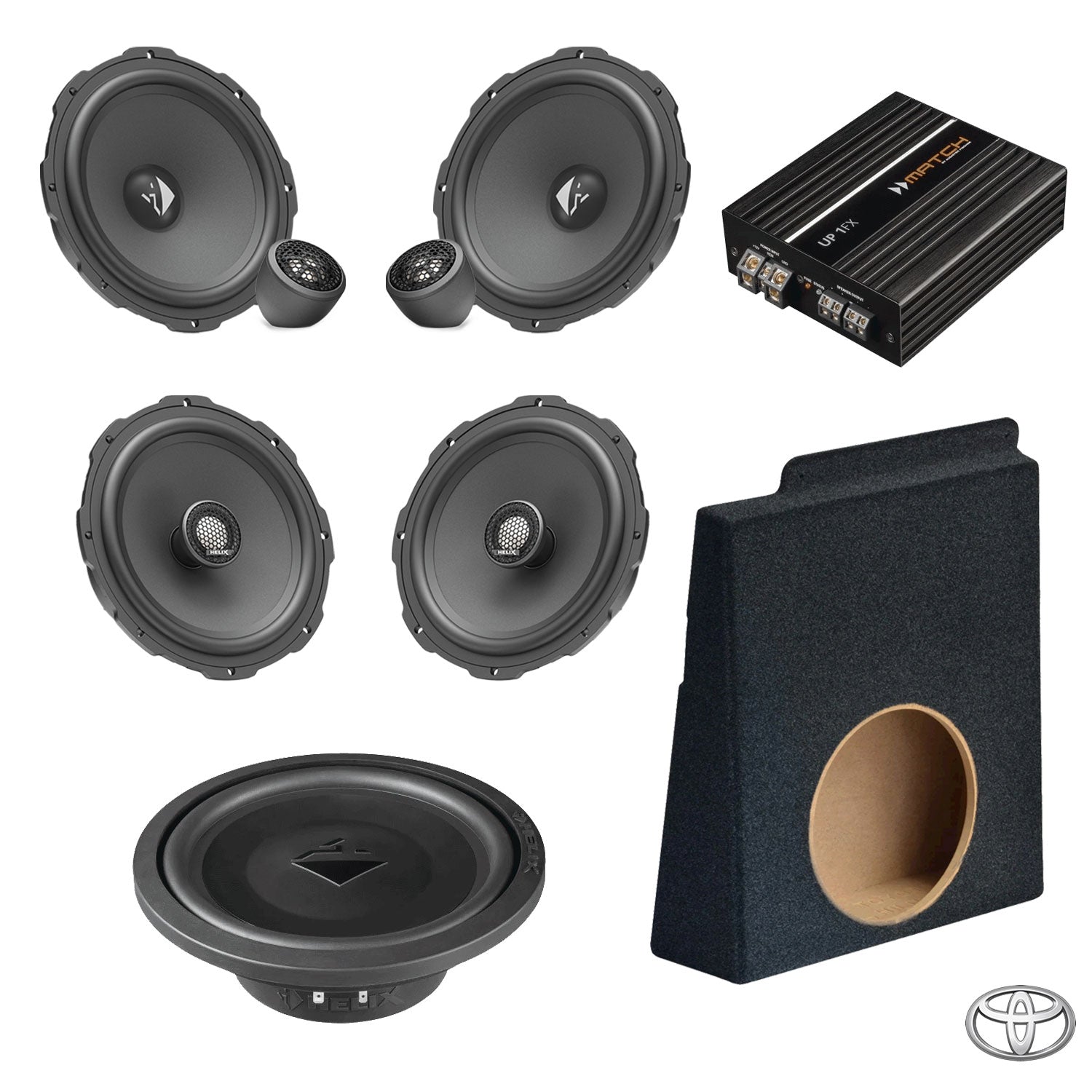 Toyota Hilux SR5 Dual Cab - Speaker & Subwoofer Amplified Package | HELIX Ci3