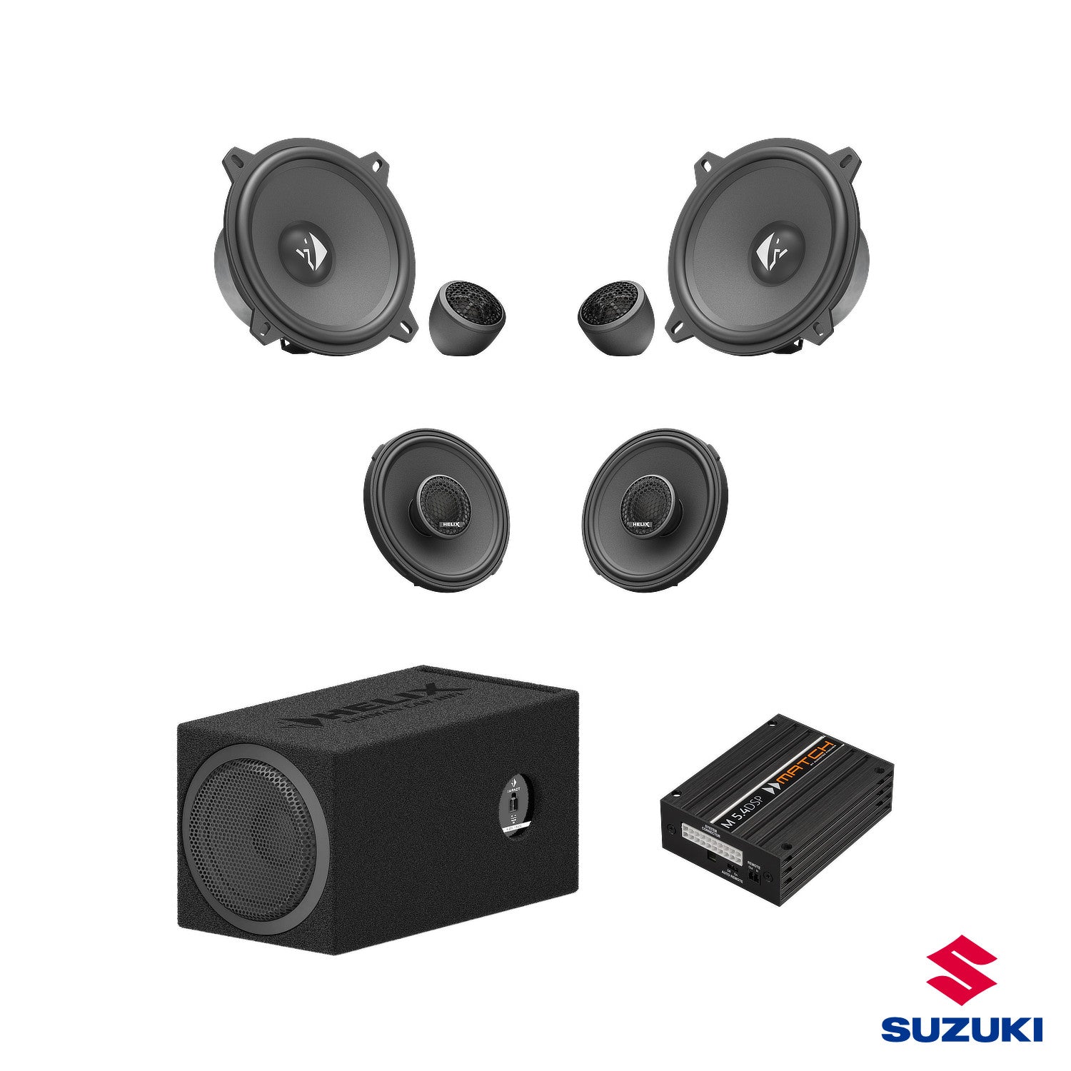 Suzuki Jimny - Speaker & Subwoofer Amplified Package 3 | MATCH M 5.4DSP / HELIX Ci3