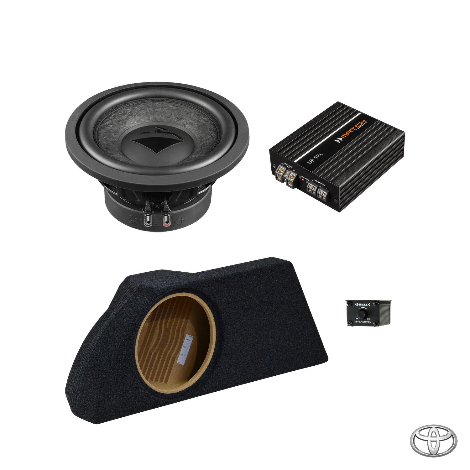 Toyota GT86, GR86 - Left-Side Subwoofer Amplified Package | HELIX IK W10