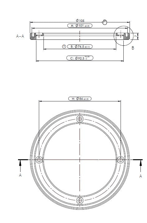 BRAX MATRIX MR3 - 3.15" Stainless Steel Mounting Ring with Grille | Pair