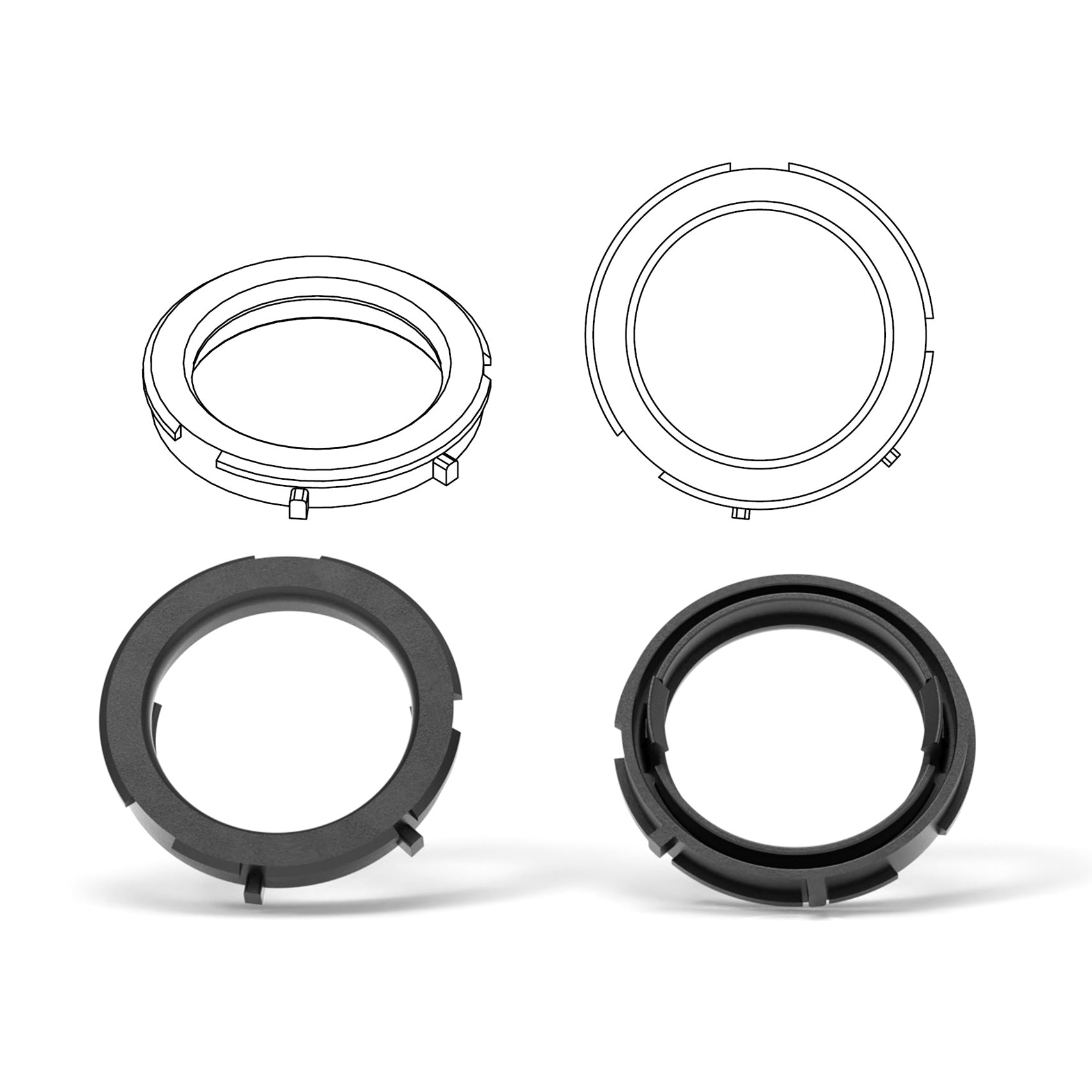 HELIX FlexMount CFMK20 - 1" 3D Printed Speaker Adapter | Pair