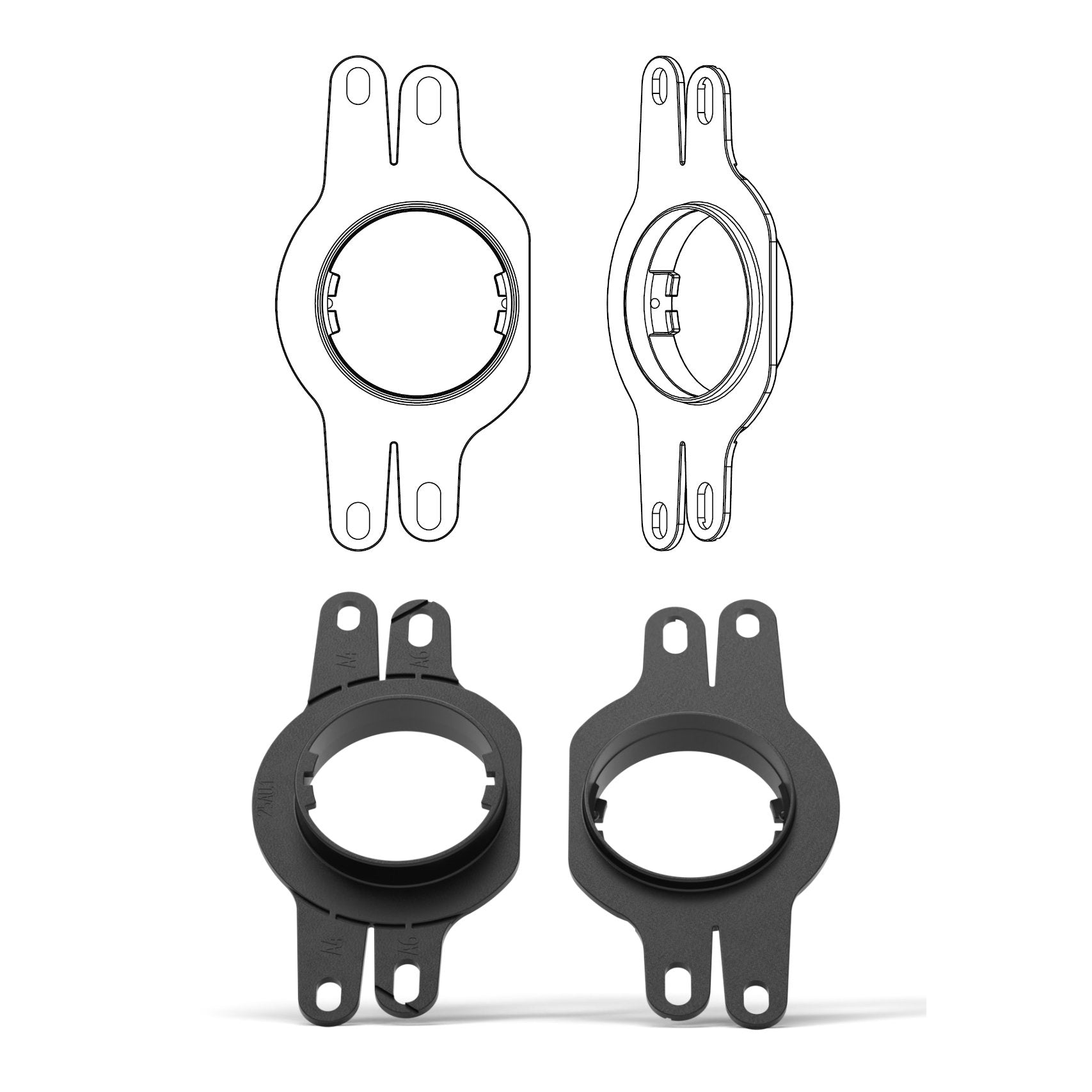 HELIX FlexMount CFMK25 - 1.1" 3D Printed Speaker Adapter | Pair