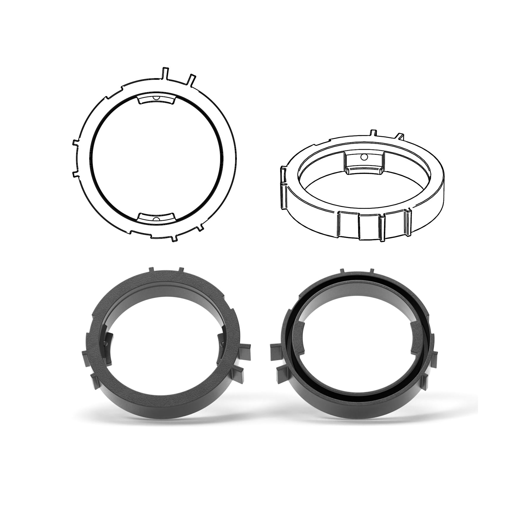 HELIX FlexMount CFMK25 - 1.1" 3D Printed Speaker Adapter | Pair