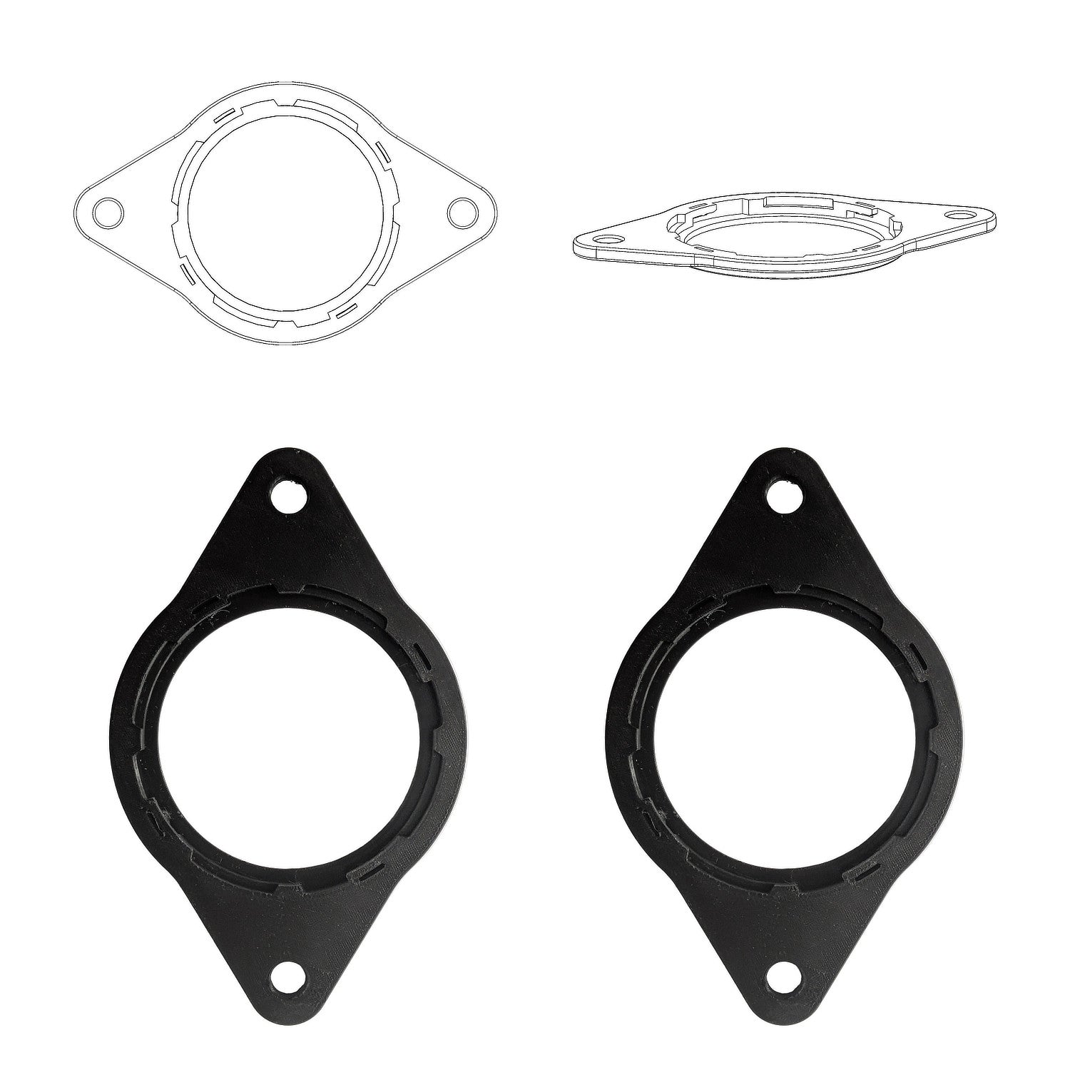 ST-3D FM 50 AUDI v1 - 2" Tweeter FlexMount Adapter to fit HELIX Ci5 M50 (pair) | Audi version 1