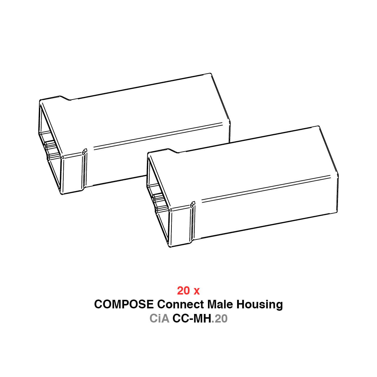 HELIX CiA CC-MH.20 - COMPOSE Connect Male Housing Kit