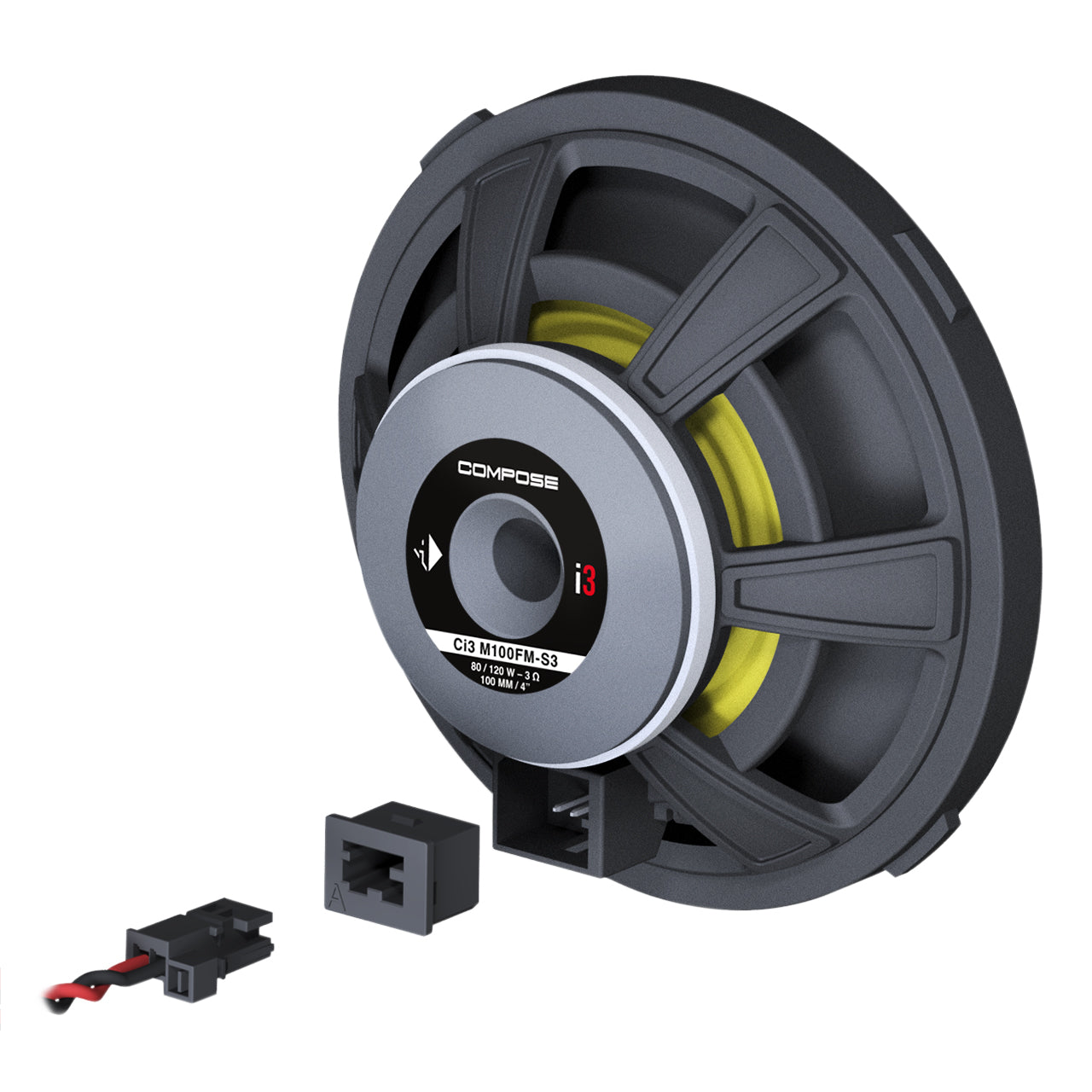 HELIX Ci3 M100FM-S3 - 4" Midrange Speaker Pair, FlexMount | 3Ω