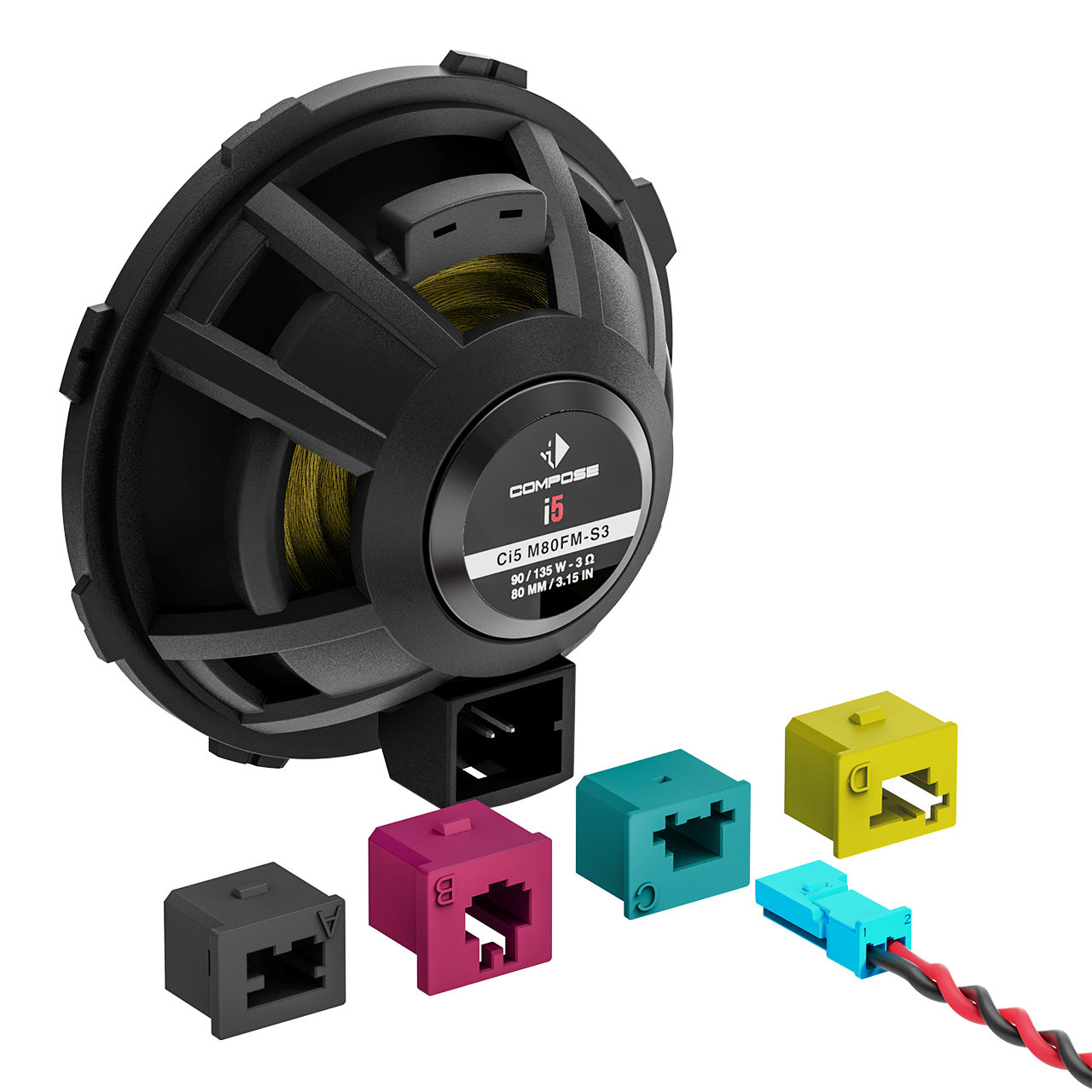 HELIX Ci5 M80FM-S3 - 3.15" Midrange Speker Pair, FlexMount | 3Ω