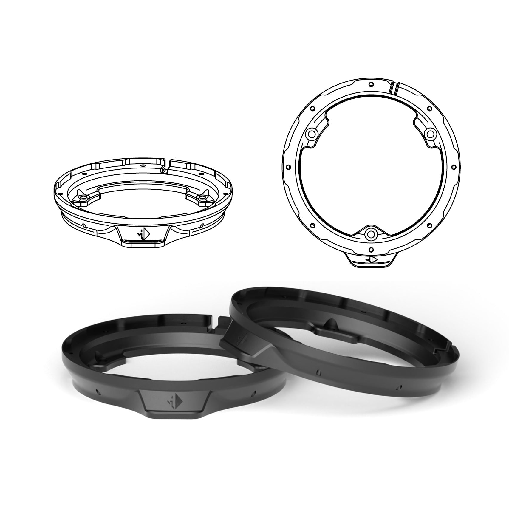 HELIX FlexMount CFMK165 - 6.5" 3D Printed Speaker Adapter | Pair