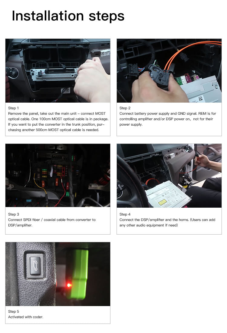 Eway Tech EW-BMMO-V620 - Optical MOST25 To SPDIF TosLink Converter for Harman Kardon BMW E/F Generation