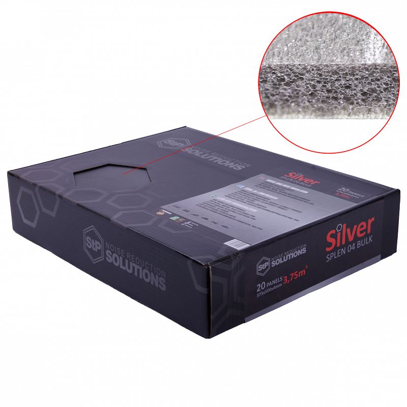 STP Silver | Splen 04 - Sealing, Heat & Sound Insulating 20x Sheet 4mm (full box)