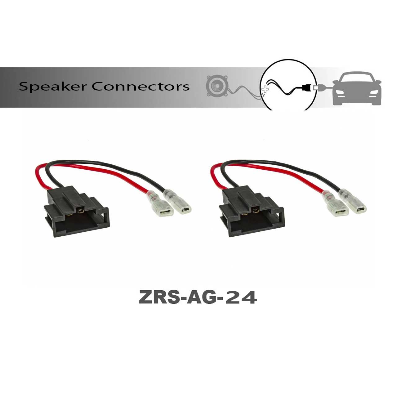 4CARMEDIA ZRS-AG 24 - OEM Speaker Connector Adapter | Audi