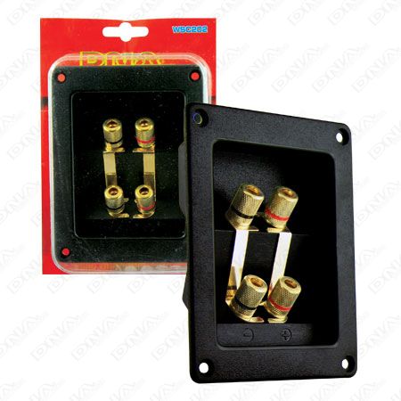 DNA WSC202 - Square Panel Mount Double Speaker Terminal