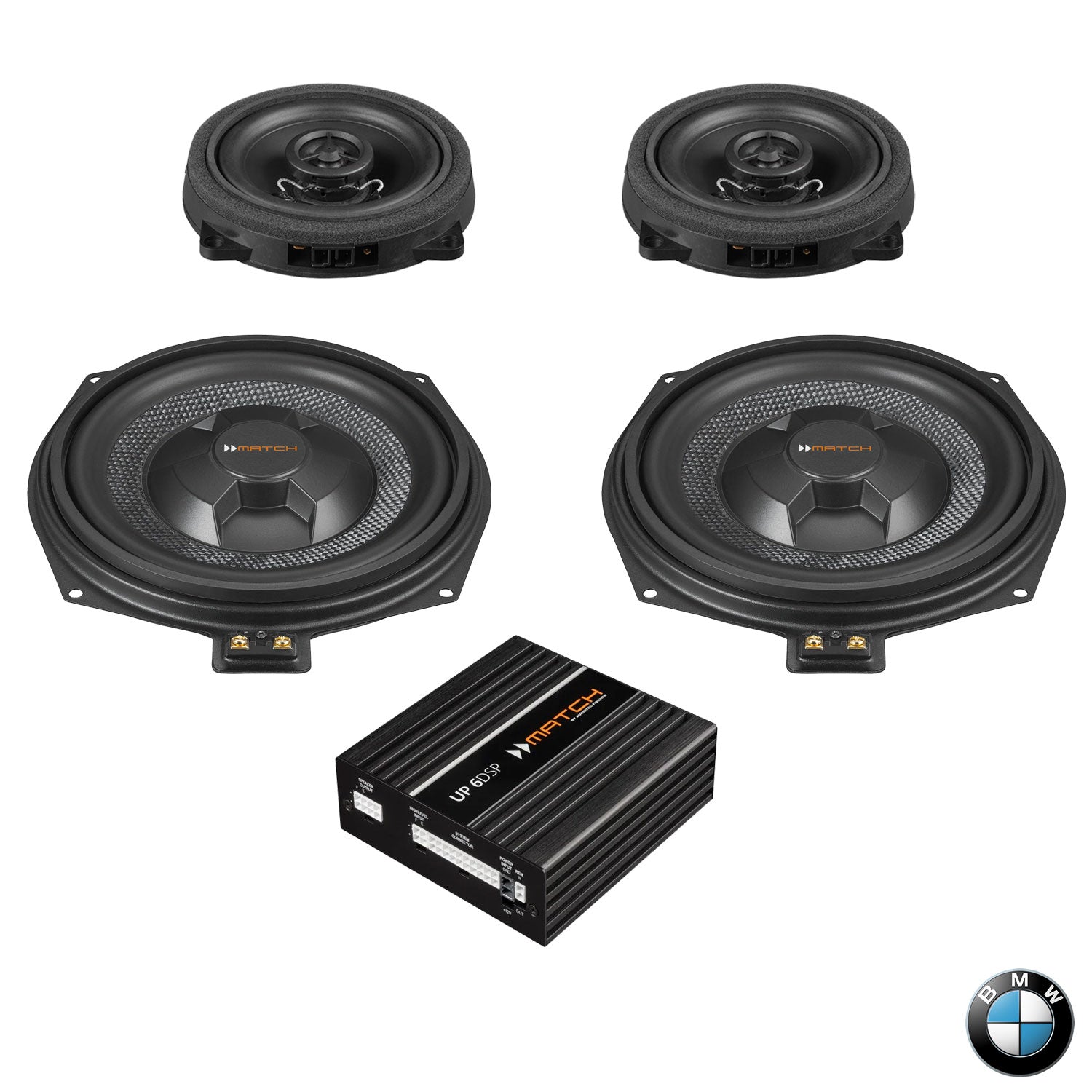 BMW Basic Sound F Gen - Front Speaker & Subwoofer DSP Amplified Package | MATCH UP PnP