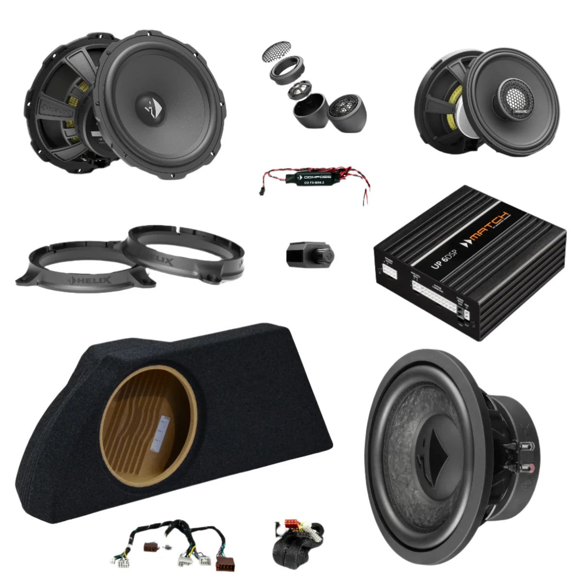 Toyota GT86, GR86 - Speaker & Left-Side Subwoofer DSP Amplified Package | HELIX Ci3