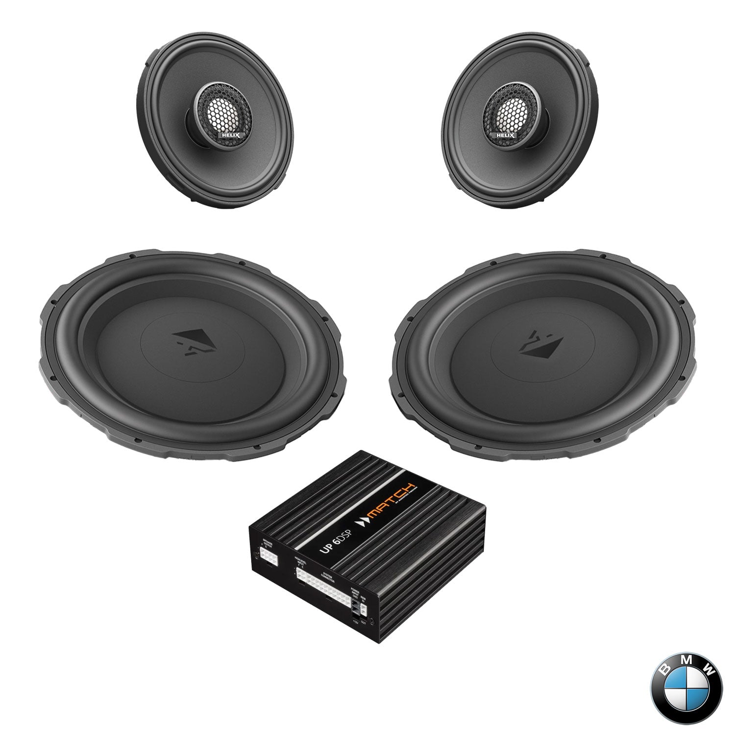 BMW Basic Sound F Gen - Front Speaker & Subwoofer DSP Amplified Package | HELIX Ci3 / Ci5