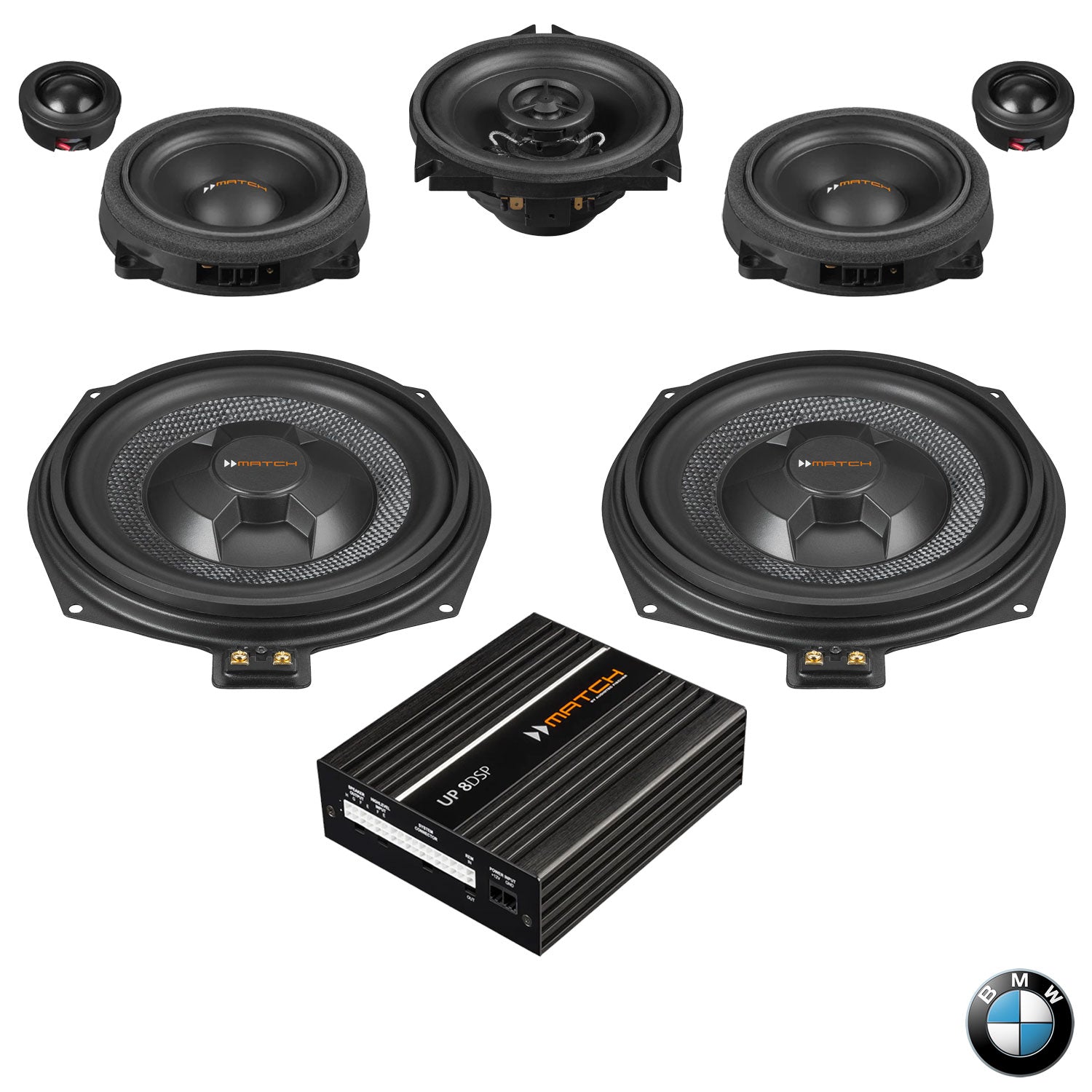 BMW HiFi S0676 G Gen RAM - Front Speaker & Subwoofer DSP Amplified Package | MATCH UP PnP