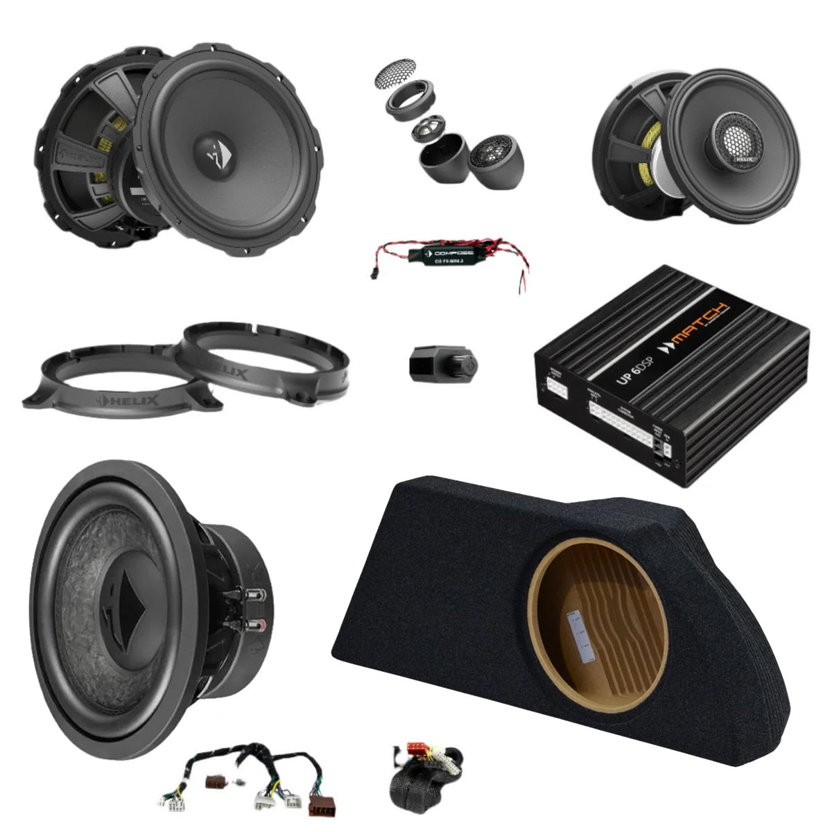 Toyota GT86, GR86 - Speaker & Right-Side Subwoofer DSP Amplified Package | HELIX Ci3